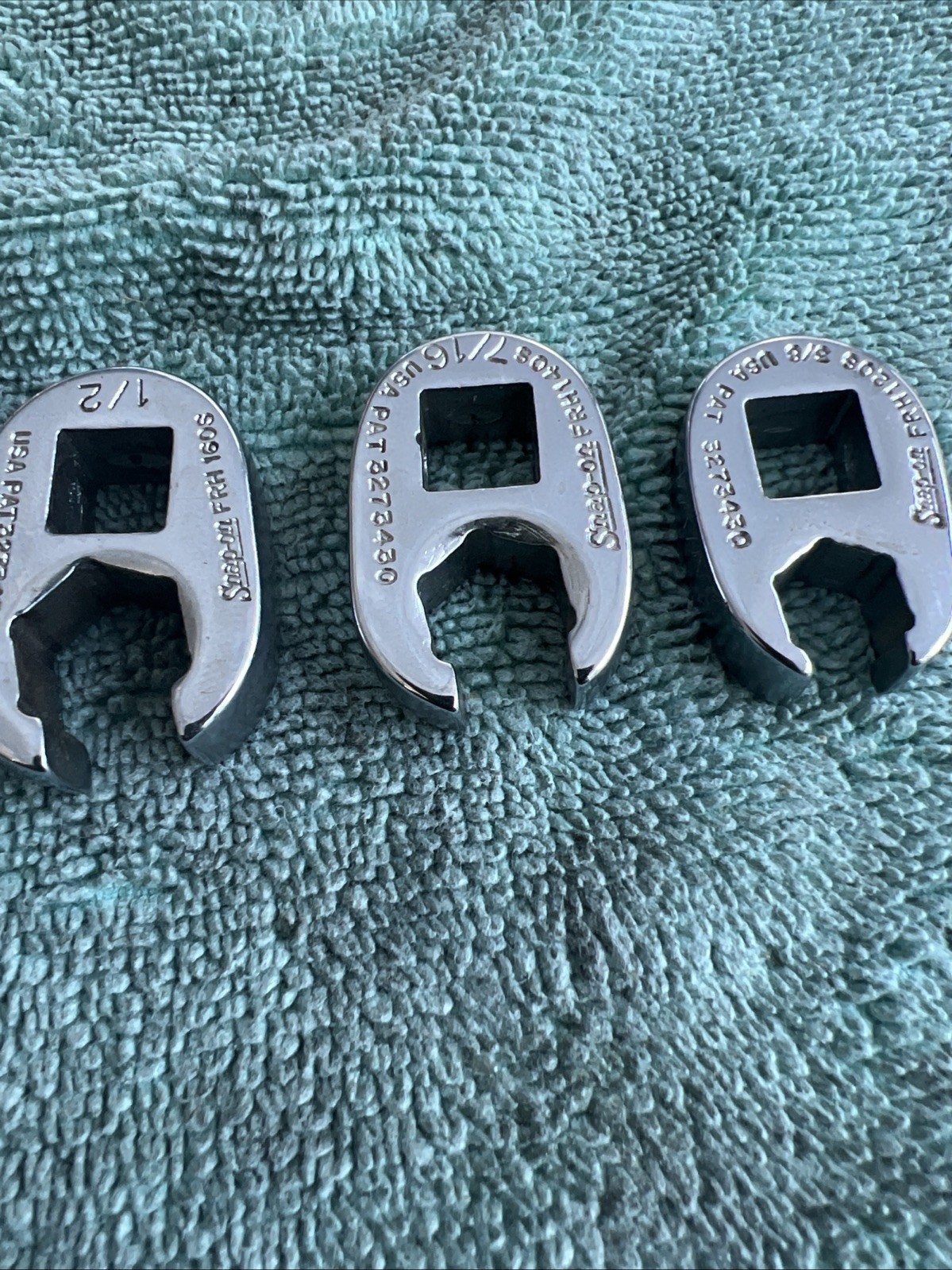 Snap-On 3/8 Drive SAE Crows Foot 3/8 to 3/4, 7 pieces FRH240S to FRH120S