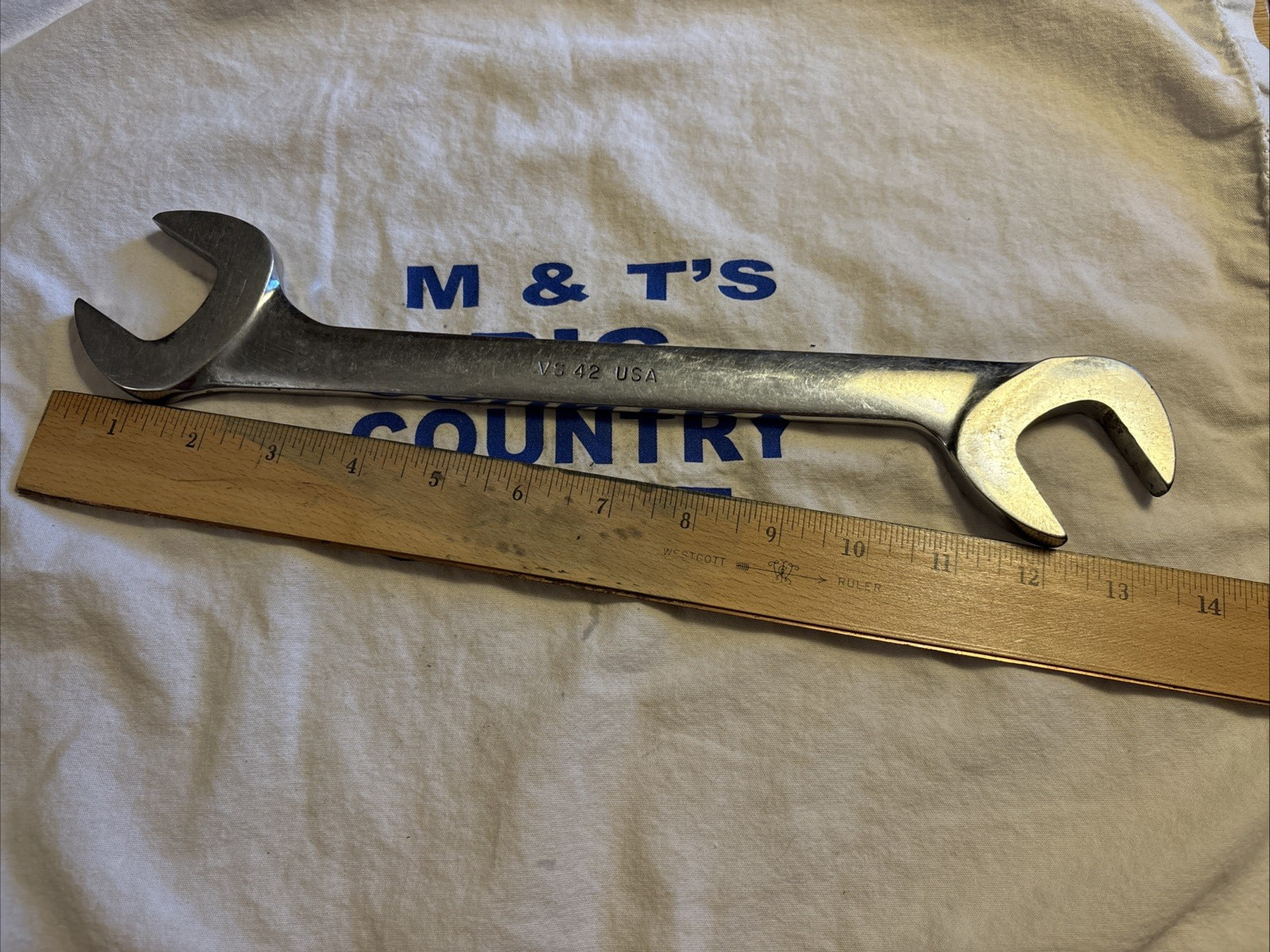Snap-on USA 1-5/16″ SAE Chrome Four-Way Open-End Angle Head Wrench VS42