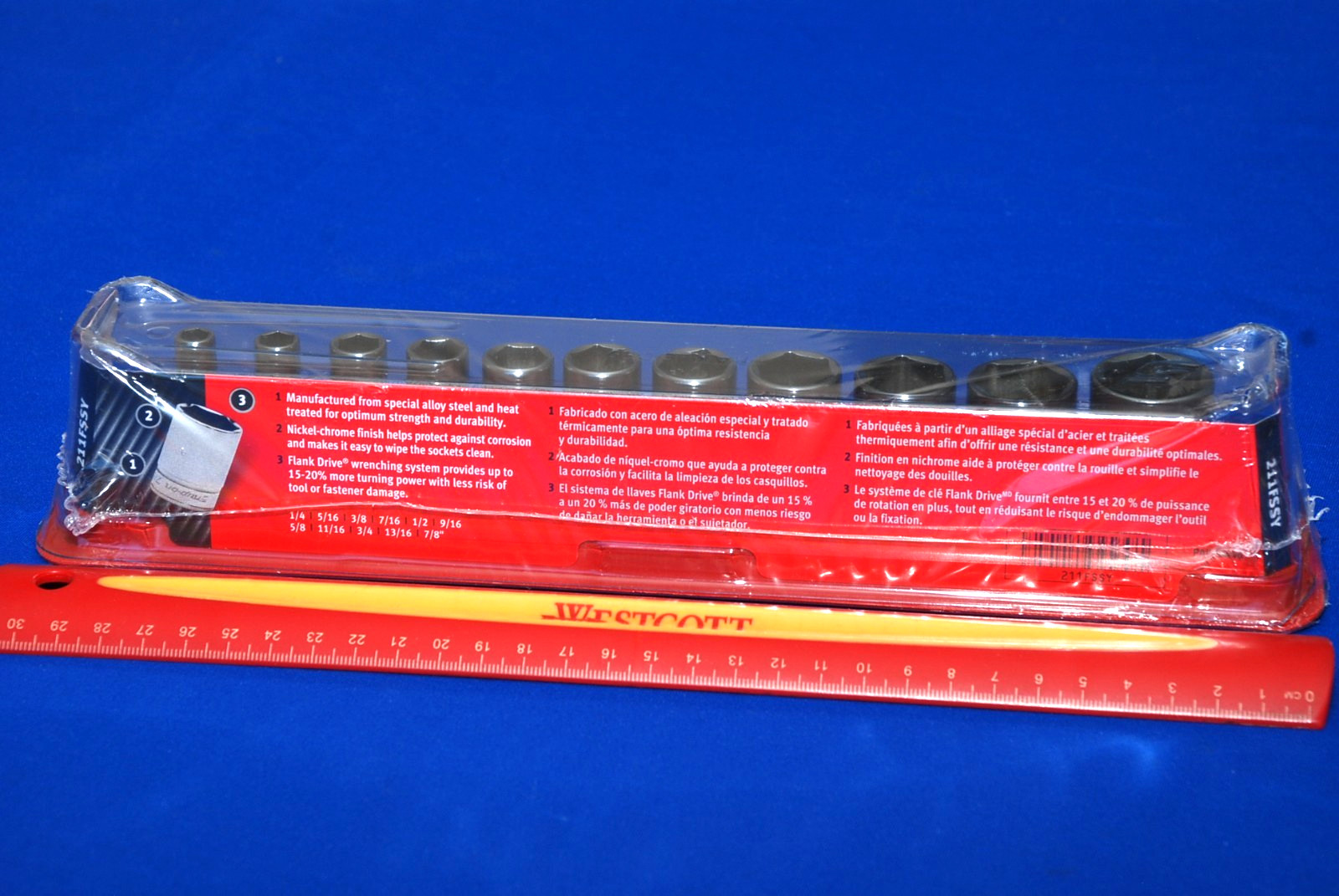 Snap-on NEW 11 Piece 3/8″ Drive 6-Point SAE Flank Drive Semi-Deep Socket Set