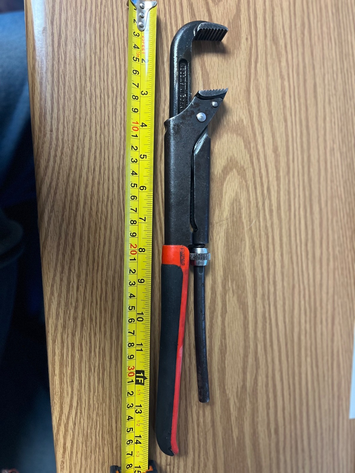 SNAP ON PWZ – 12.5″ LONG WITH RED AND BLACK HANDLE ADJUSTABLE PLIERS -LOC#185