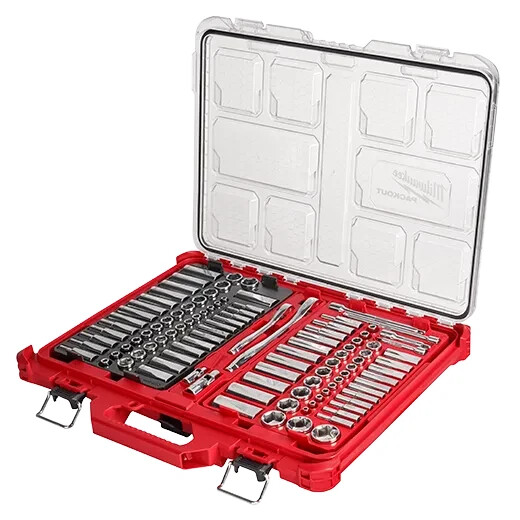 106pc 1/4″ and 3/8″ Metric & SAE Ratchet and Socket Set with PACKOUT