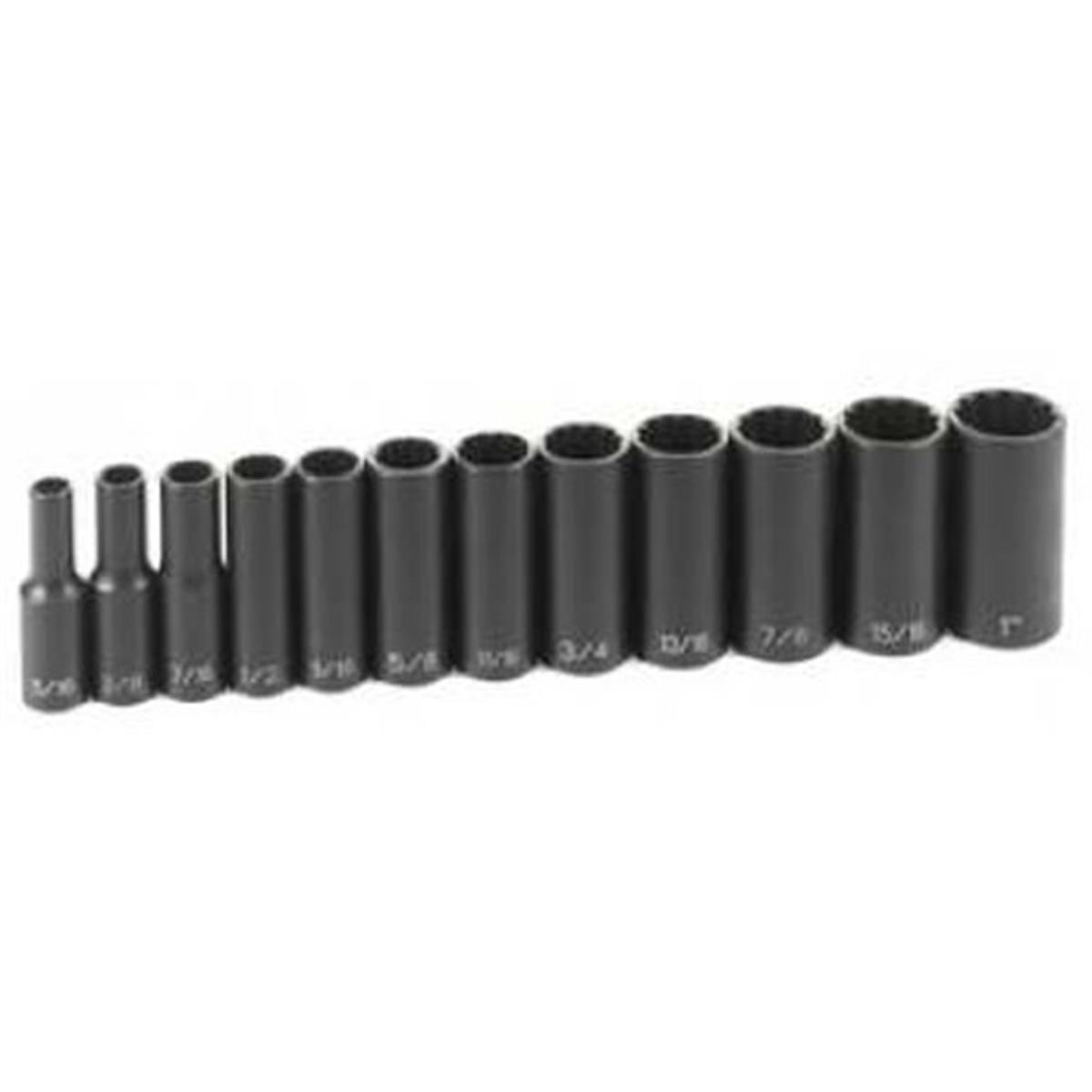 Grey Pneumatic 1202D 12pc 3/8″ Drive 12pt Deep Fractional Impact Socket Set
