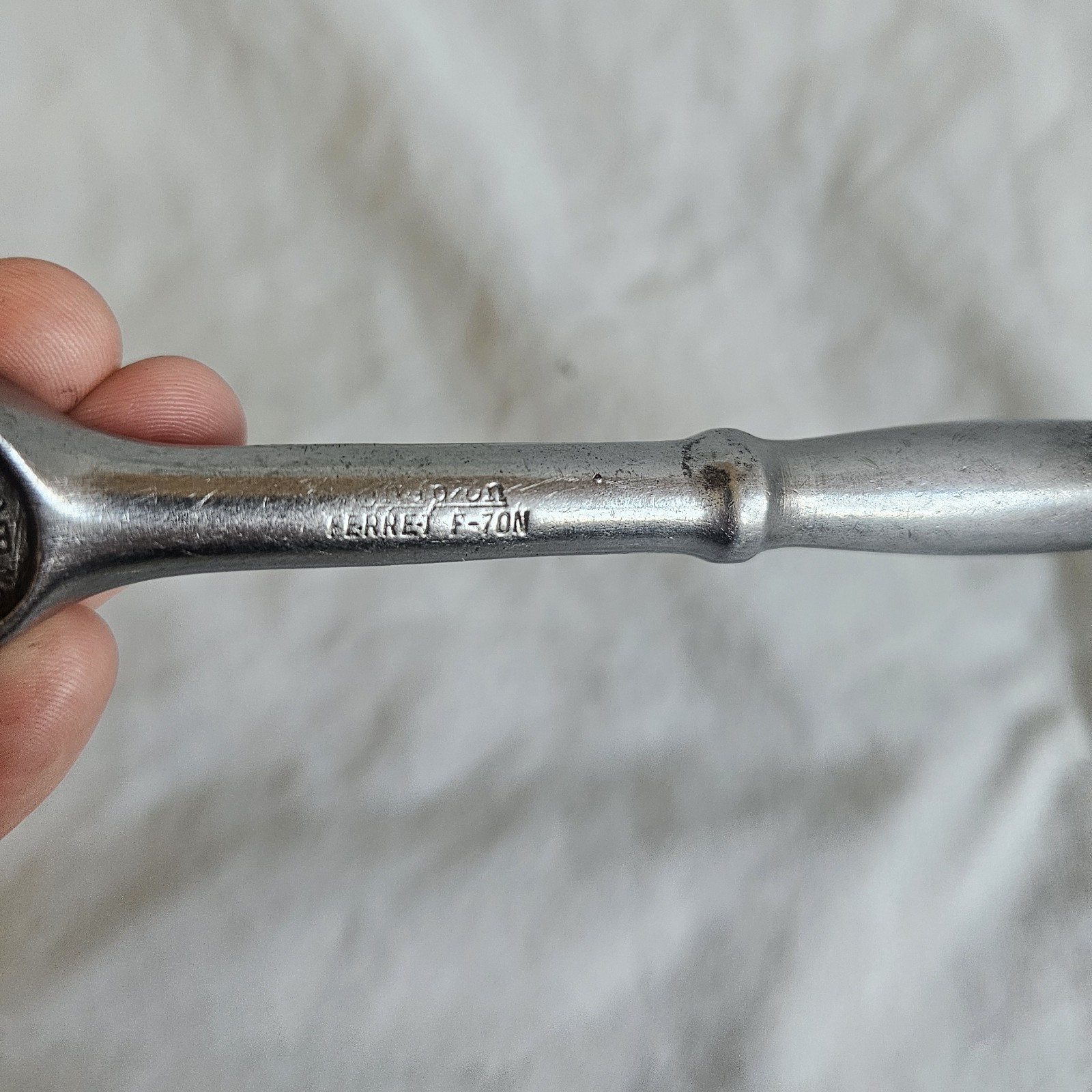 1963 Snap On F-70-N – 3/8” Drive, Chrome, Ferret, Ratchet-USA-Vintage-