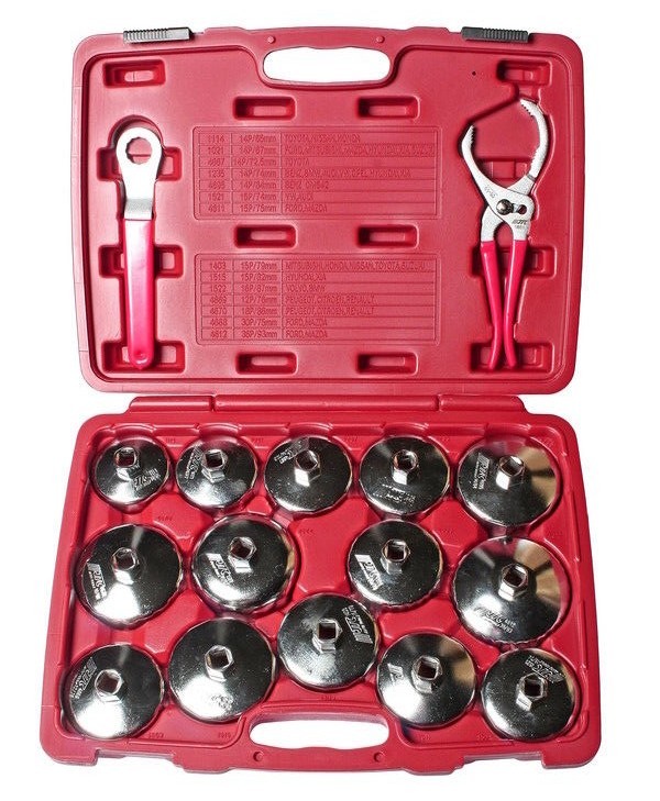 JTC 16 pcs Steel Oil Filter Socket Set, JTC TOOLS # 4666