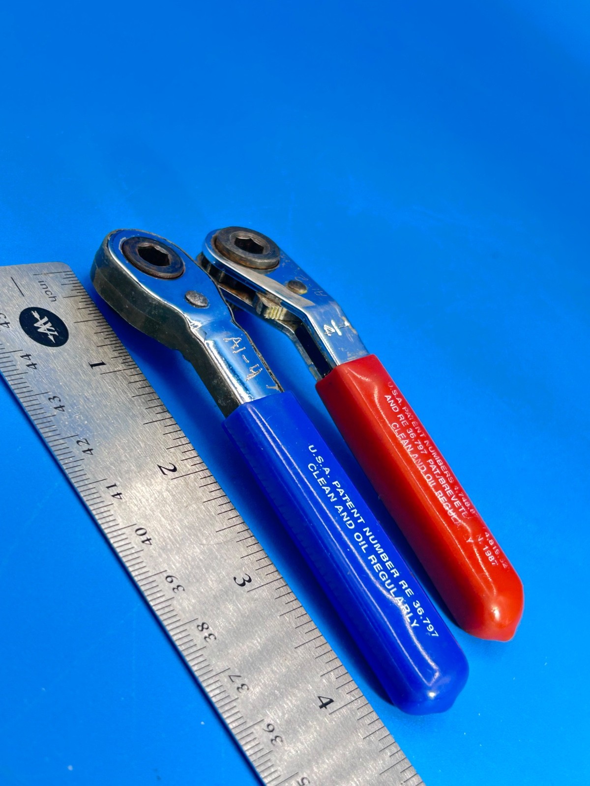 Blue Point Tools Offset Mini Ratcheting Driver 1/4” BTWOS 2 Pieces USA N-8