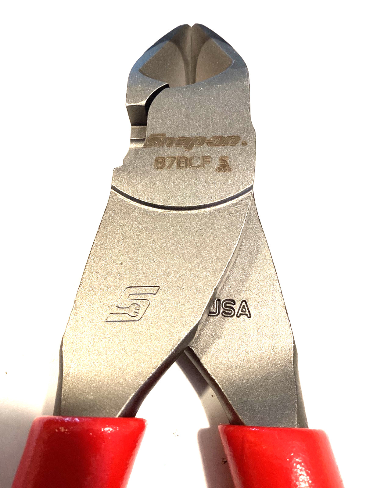Snap on Tools USA NEW RED Soft Grip Vector Edge Diagonal Cutter Pliers 87BCF