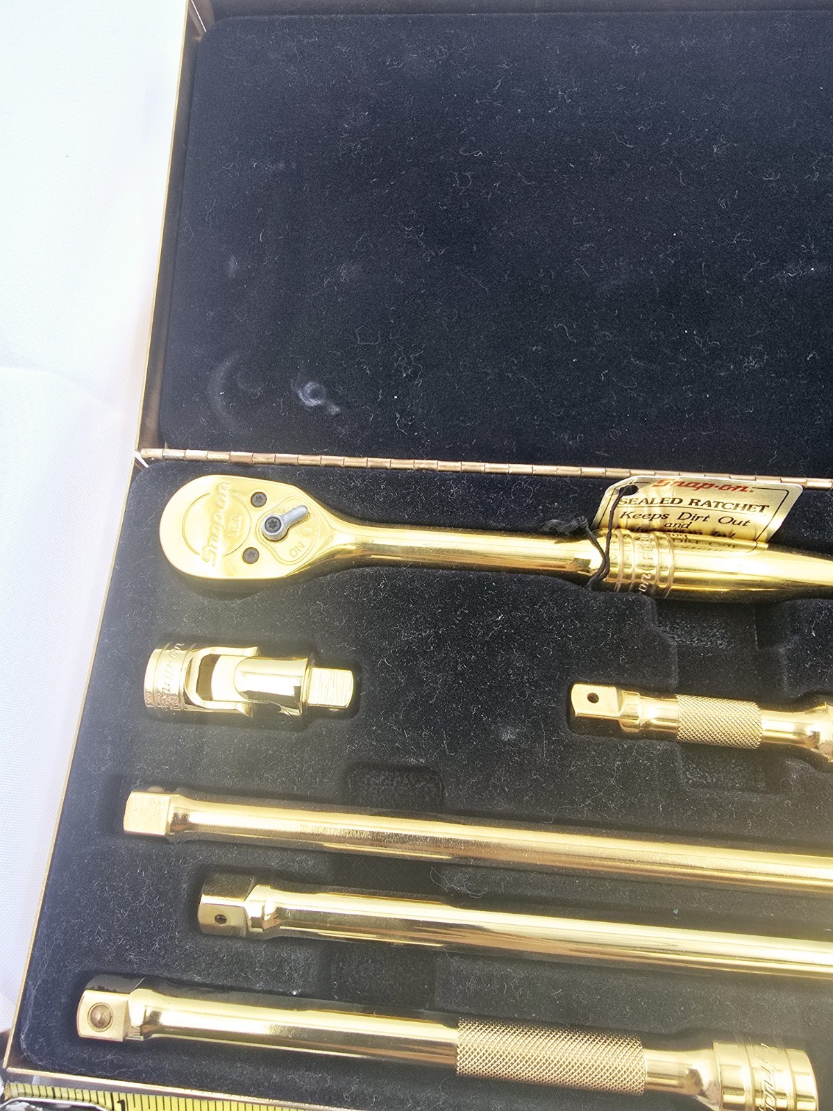 Snap-On Gold Plated 3/8″ Drive Service Set RARE KRA-284 B