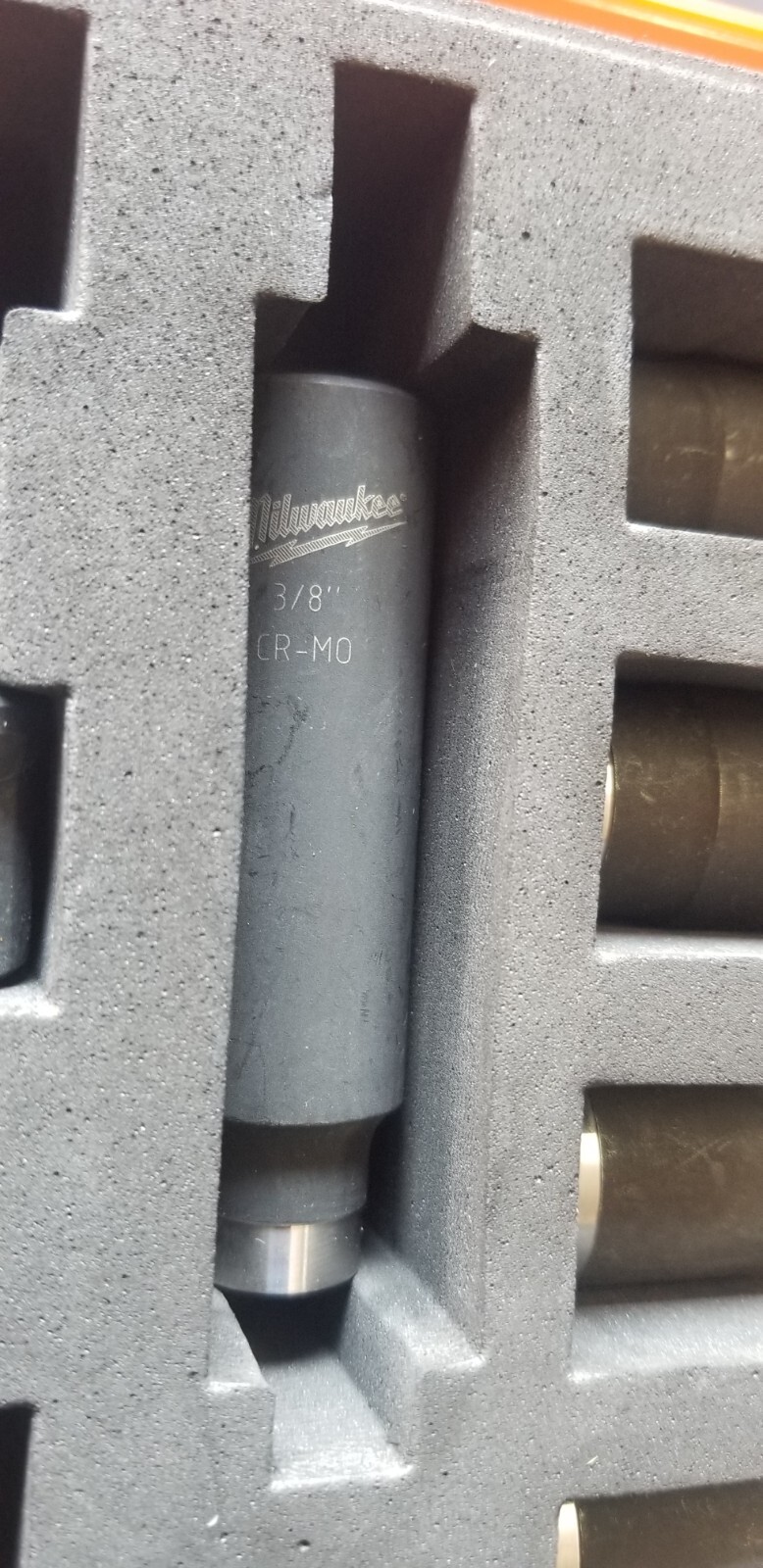 Milwaukee 8Pc Deep Socket Set Cr-M0 1/2″ 7/8″ 3/8″ 3/4″ 5/8″ 9/16″ 11/16″ 7/16″