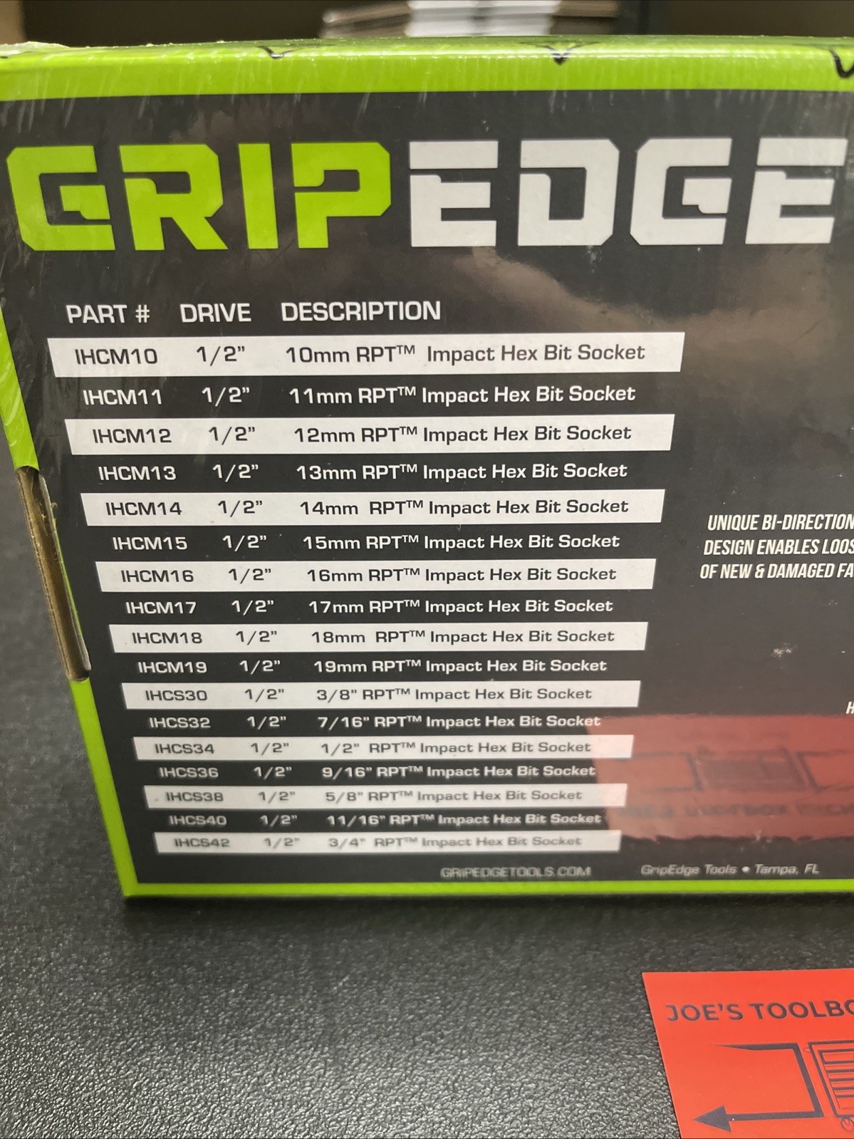 Grip Edge Tools MIHC17S 17 Piece Master 1/2″ Drive Impact RPT Hex Driver Set