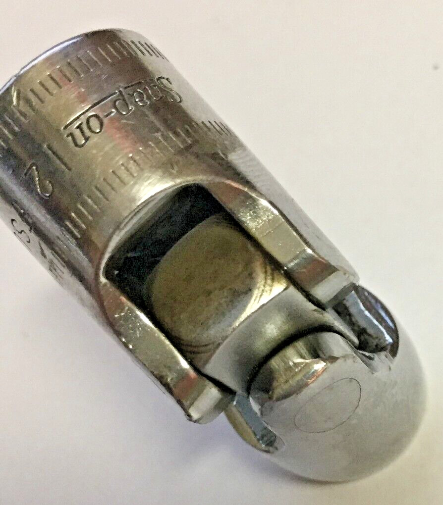SnapOn FSUM12 12mm Chrome UniversalSocket 3/8″dr 2″L 6pt Canada 1987 Good 8.5/10