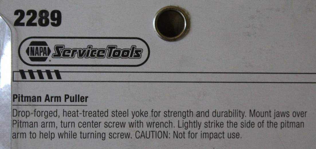 NAPA 2289 PITMAN ARM PULLER