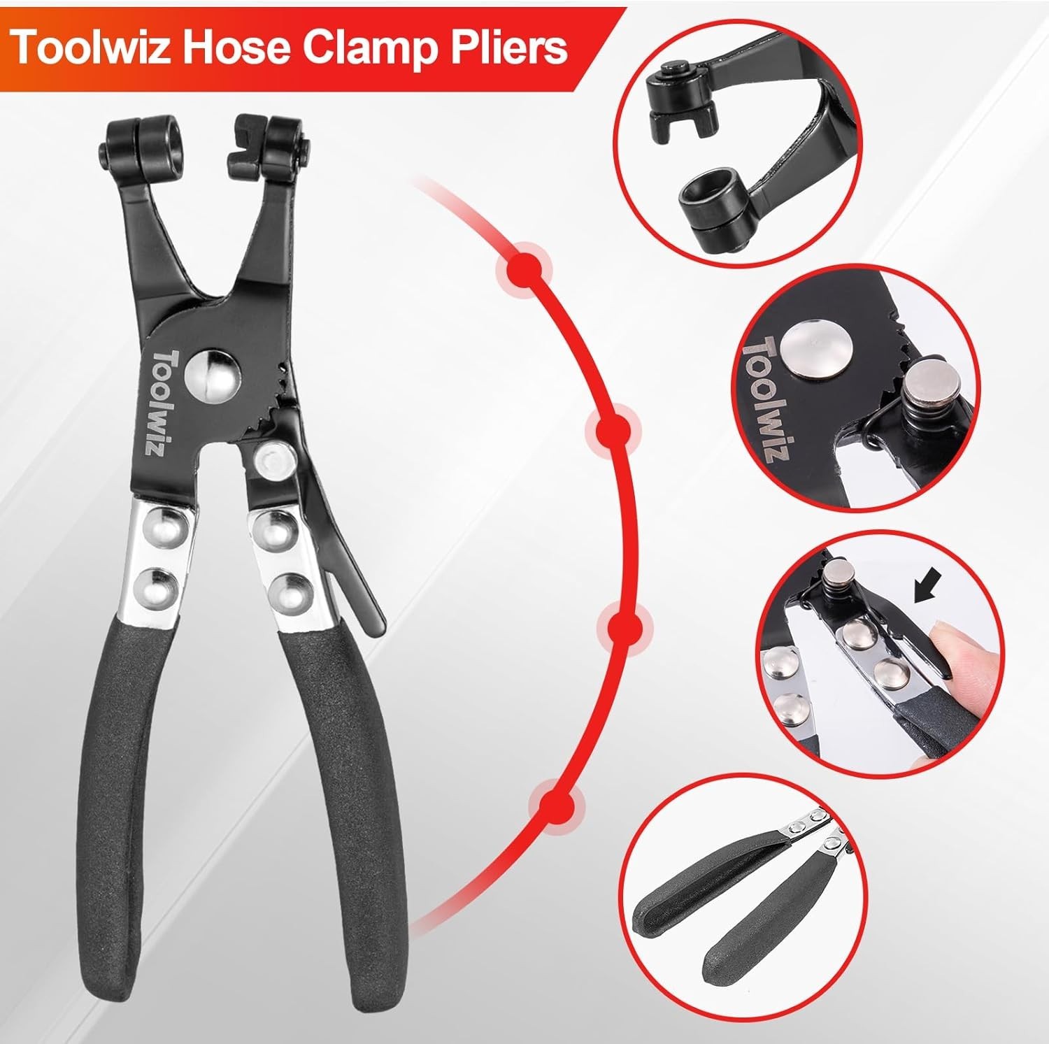 Automotive Hose Clamp Tool: Heavy Duty Carbon Steel Pliers for Easy Installation