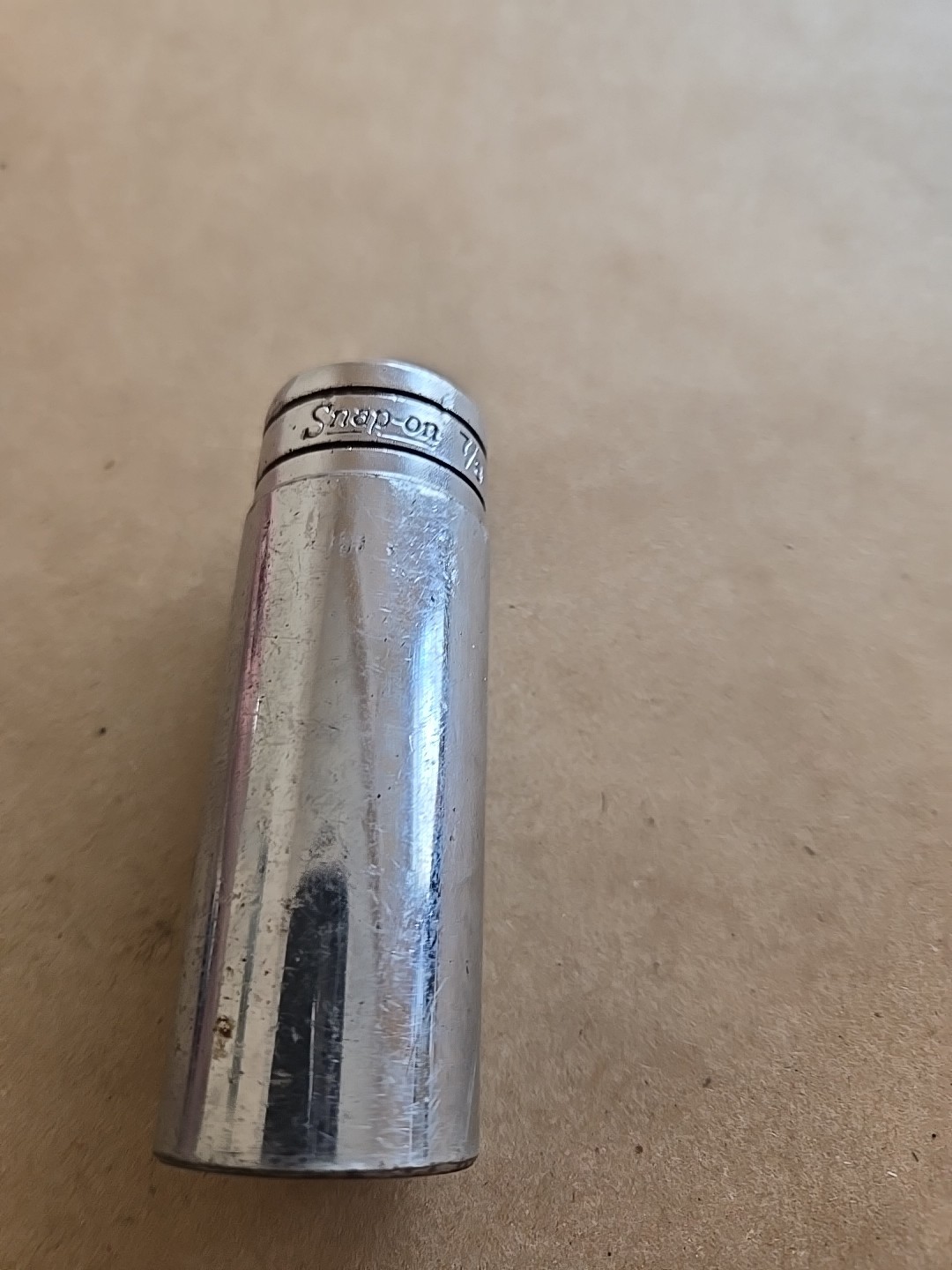 Snap On 1/2″ Drive 7/8″ 6PT SAE Deep Chrome Socket Worn TS281