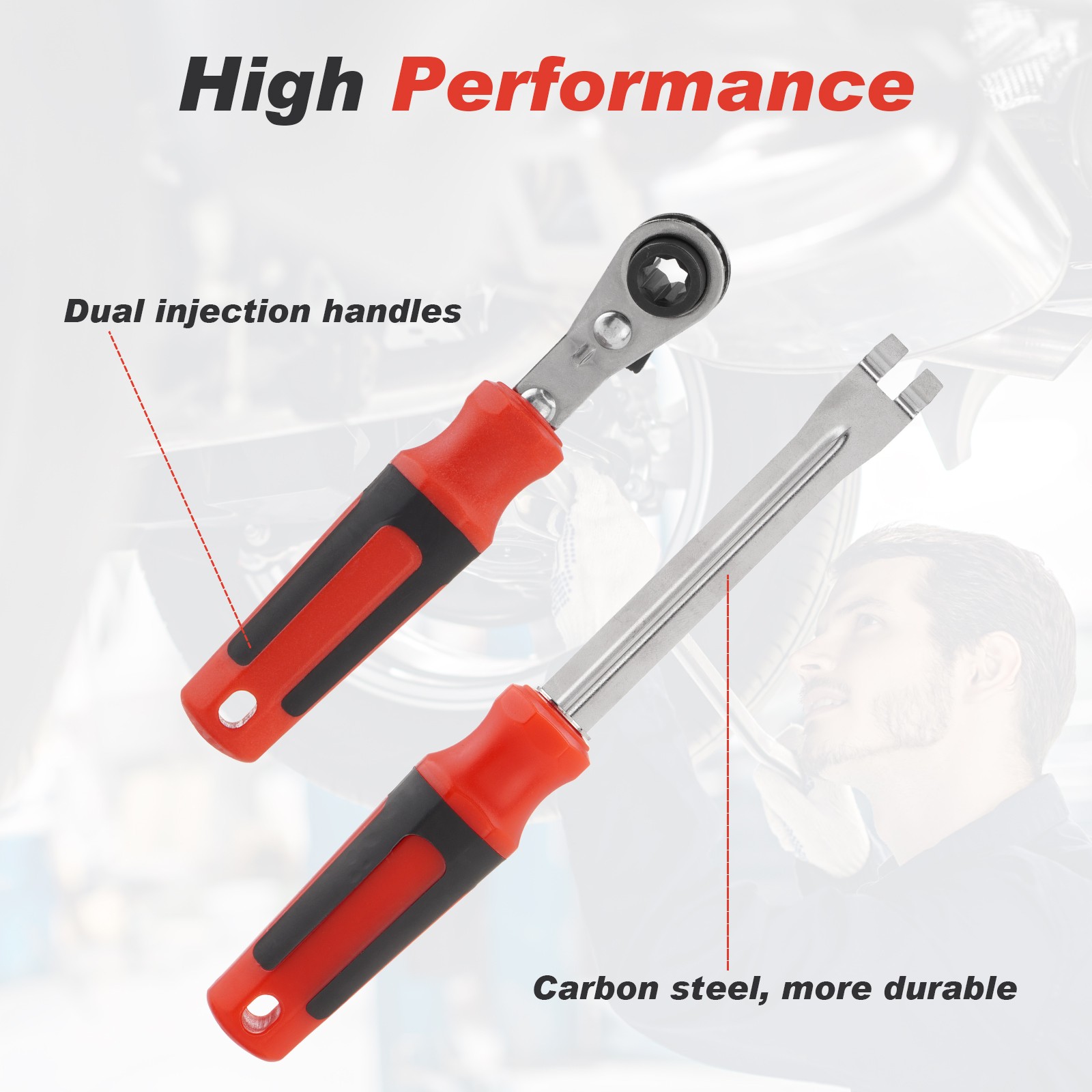 Automatic Slack Adjuster Release Hand Tool Set Adjust 5/16″ Ratchet Wrench Brake