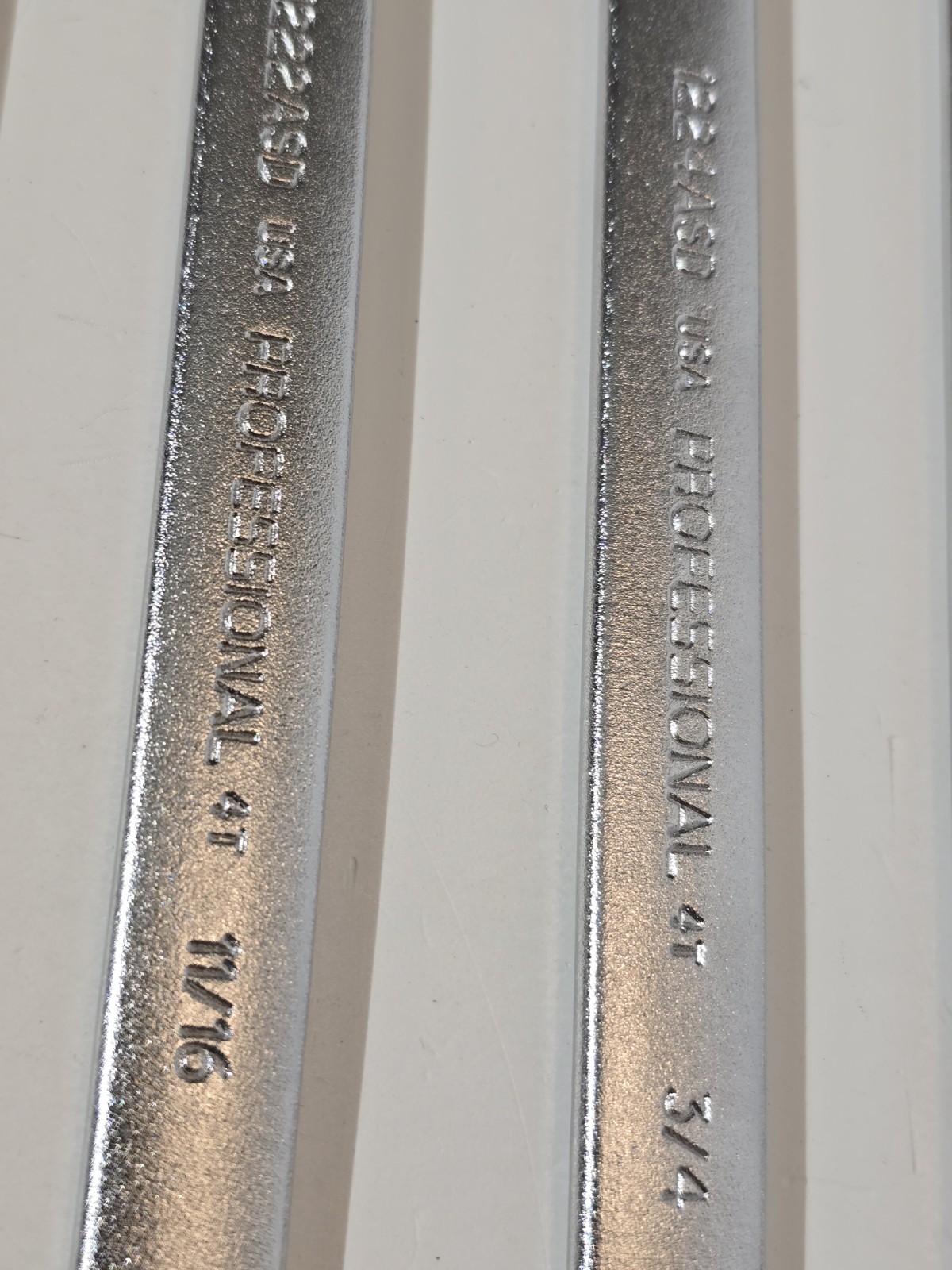 🇺🇸 NEW! PROTO USA ASD Anti-Slip 11 Pc. SAE Satin Chrome Combination Wrench Set