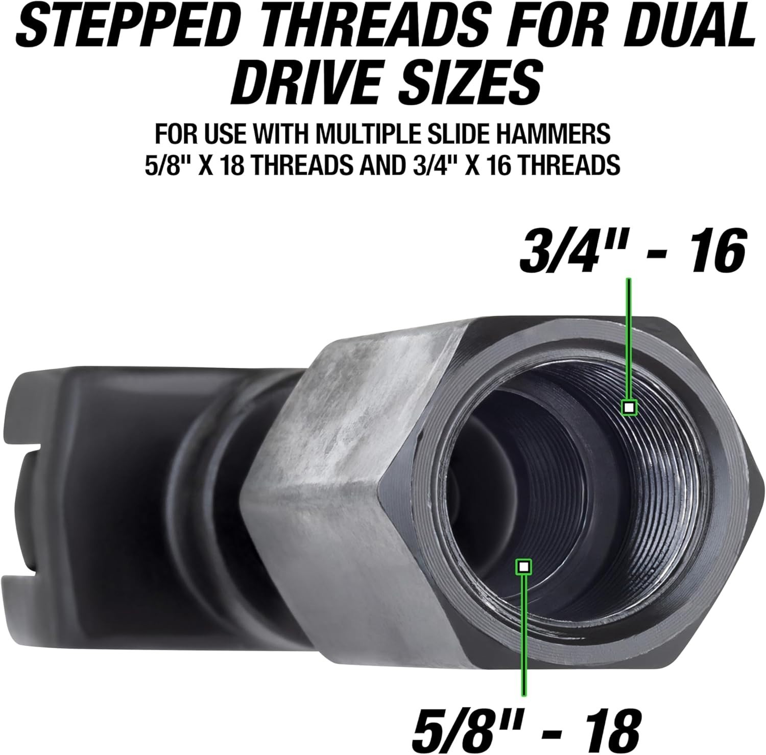 Precision 2-Jaw Pilot Bearing Puller Attachment for Slide Hammer, Fits 5/8 & 3/4