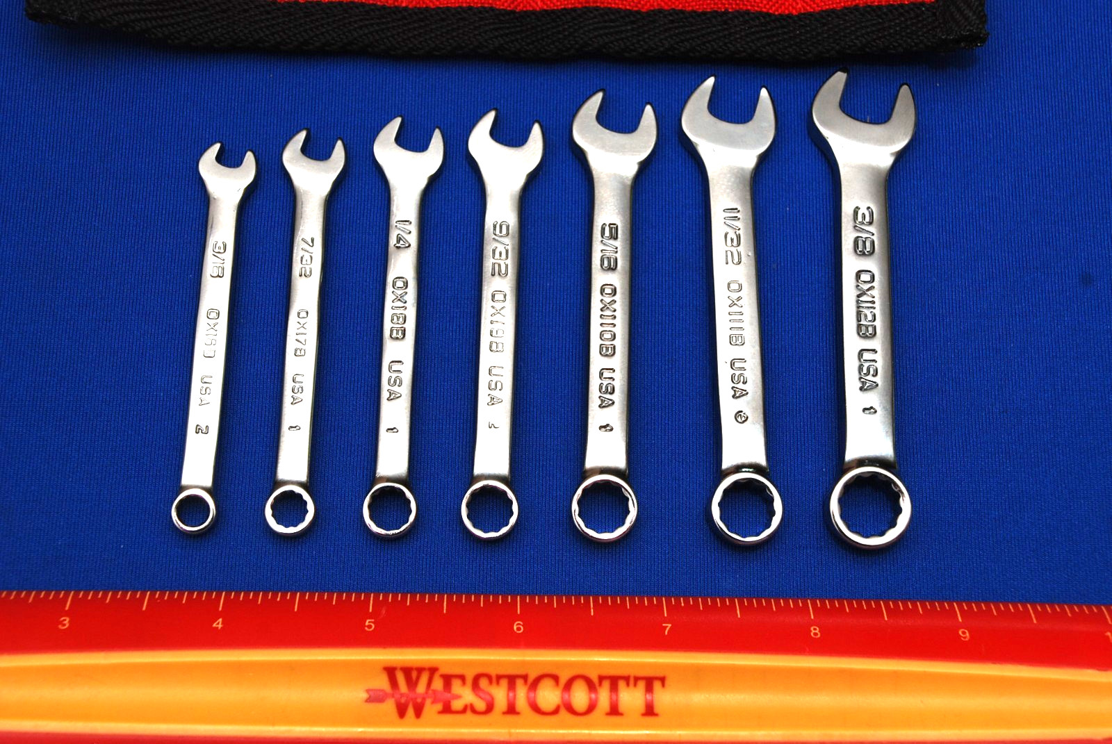 NEW Snap-on 7 Pc 12-Point SAE Flank Drive Midget Combo Wrench Set (3/16-3/8″)