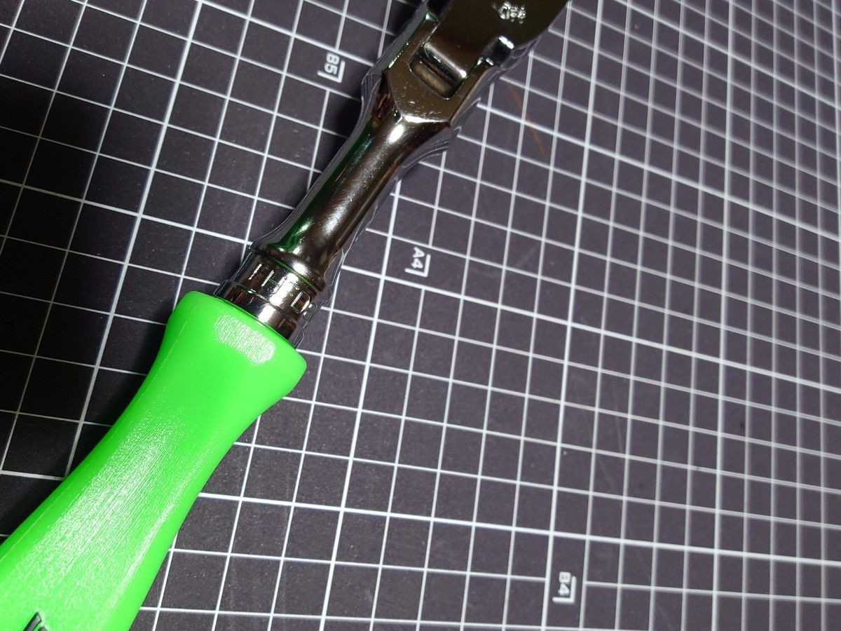Snap-on / FHFD80A 3/8 Drive Short Flex Ratchet Green Hard Grip USA New Old Stock