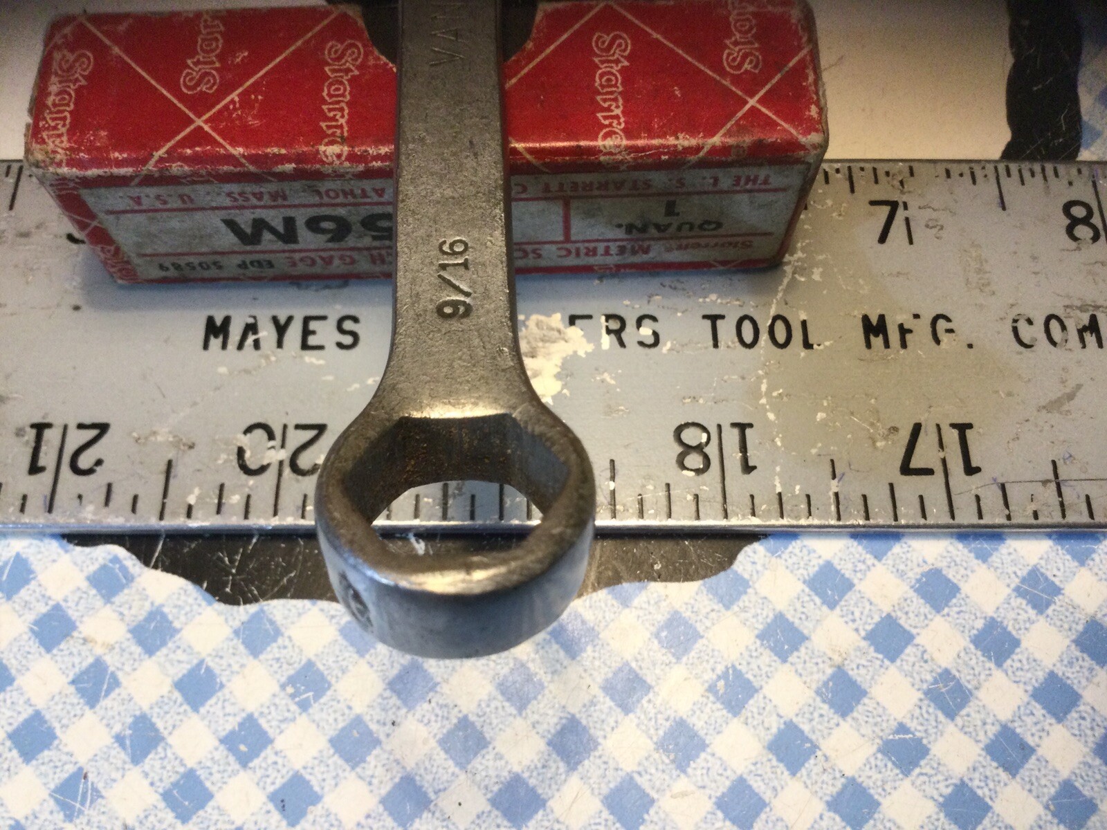 Rare Vanadium Tool Co. Combination Wrench 9/16″ SAE CL-9 6 Point Stamped LC-9