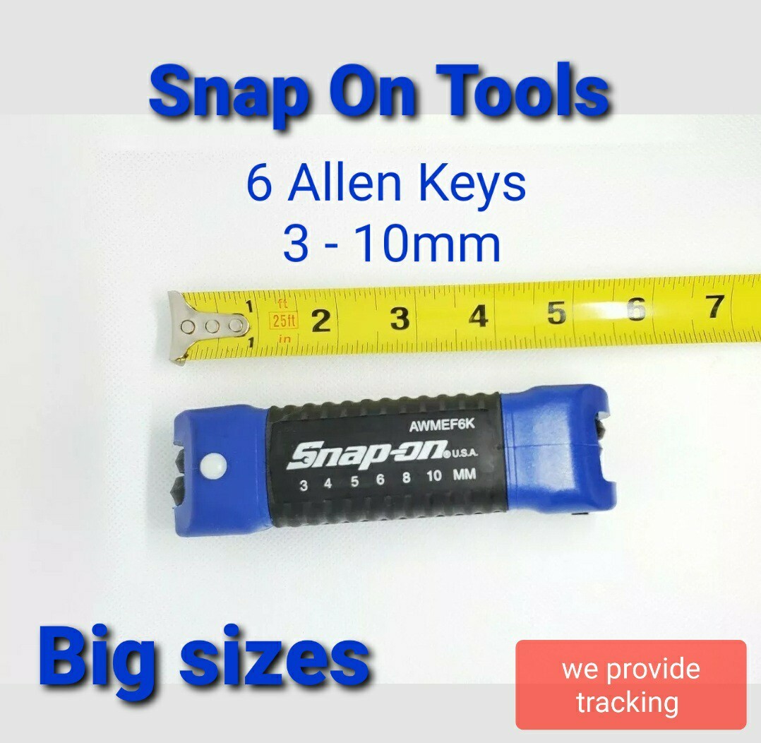 Snap On Tools Folding METRIC Hex Wrench Set Plastic Handle AWMEF6K -6 keys NEW!!