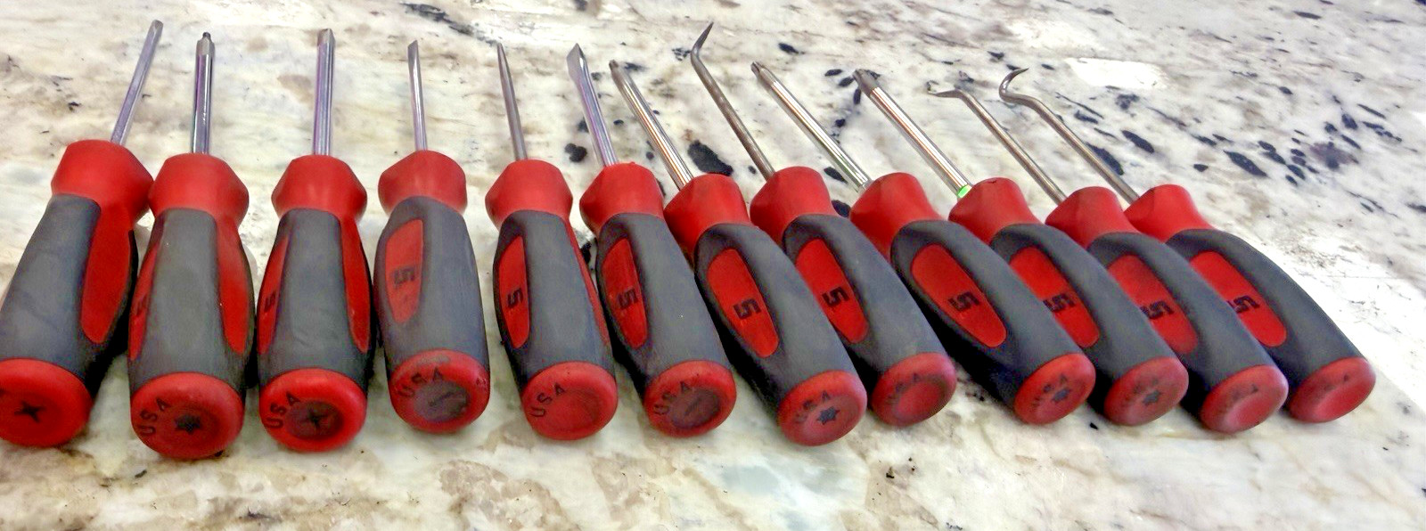 Snap On Pick Screwdriver Torx Set Red PAK562420 Pouch 12 Piece Set As Pictured..
