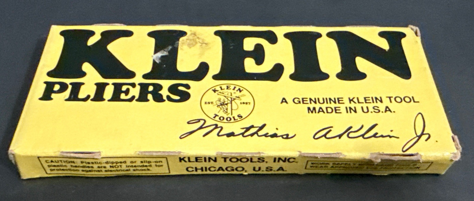 NOS VINTAGE KLEIN TOOLS NEEDLE NOSE PLIERS D203-5C 5-1/2” ORIGINAL BOX NOS