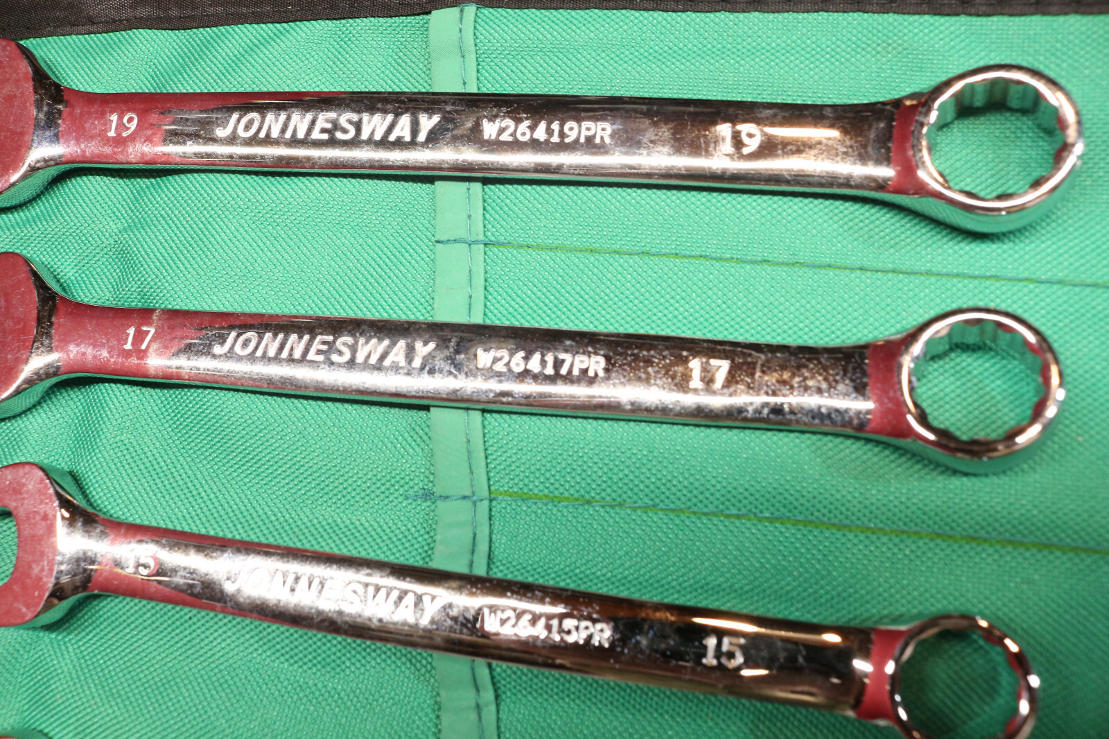 Jonnesway No. W26411PRS 11 Piece Combination Wrench Set Metric 7 to 19 mm