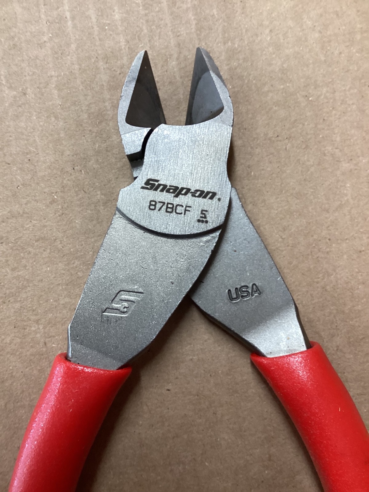 SNAP ON TOOLS USA RED Soft Grip 7″ VECTOR EDGE Diagonal Cutter 87ACF R NEW