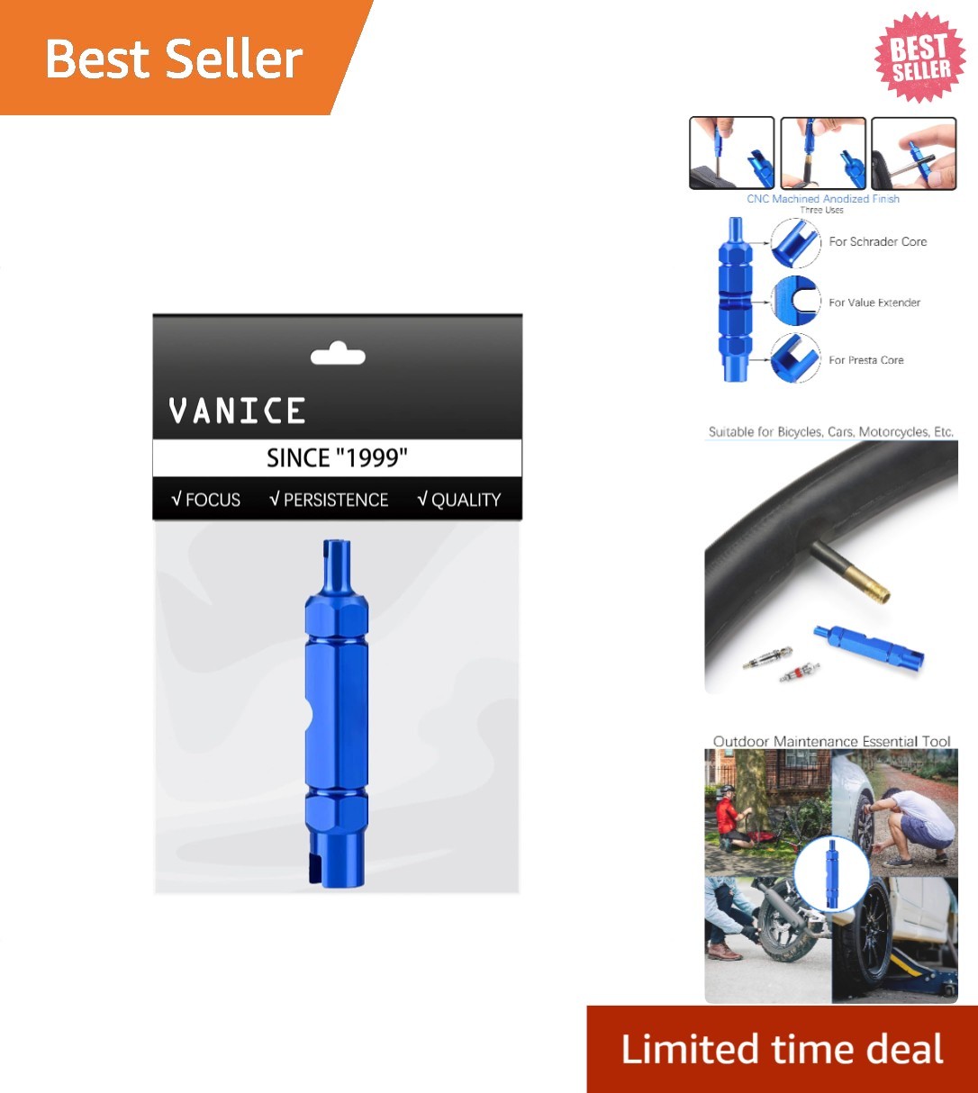 Aluminum Valve Core Remover Tool – Multi-Vehicle Tire Repair Solution