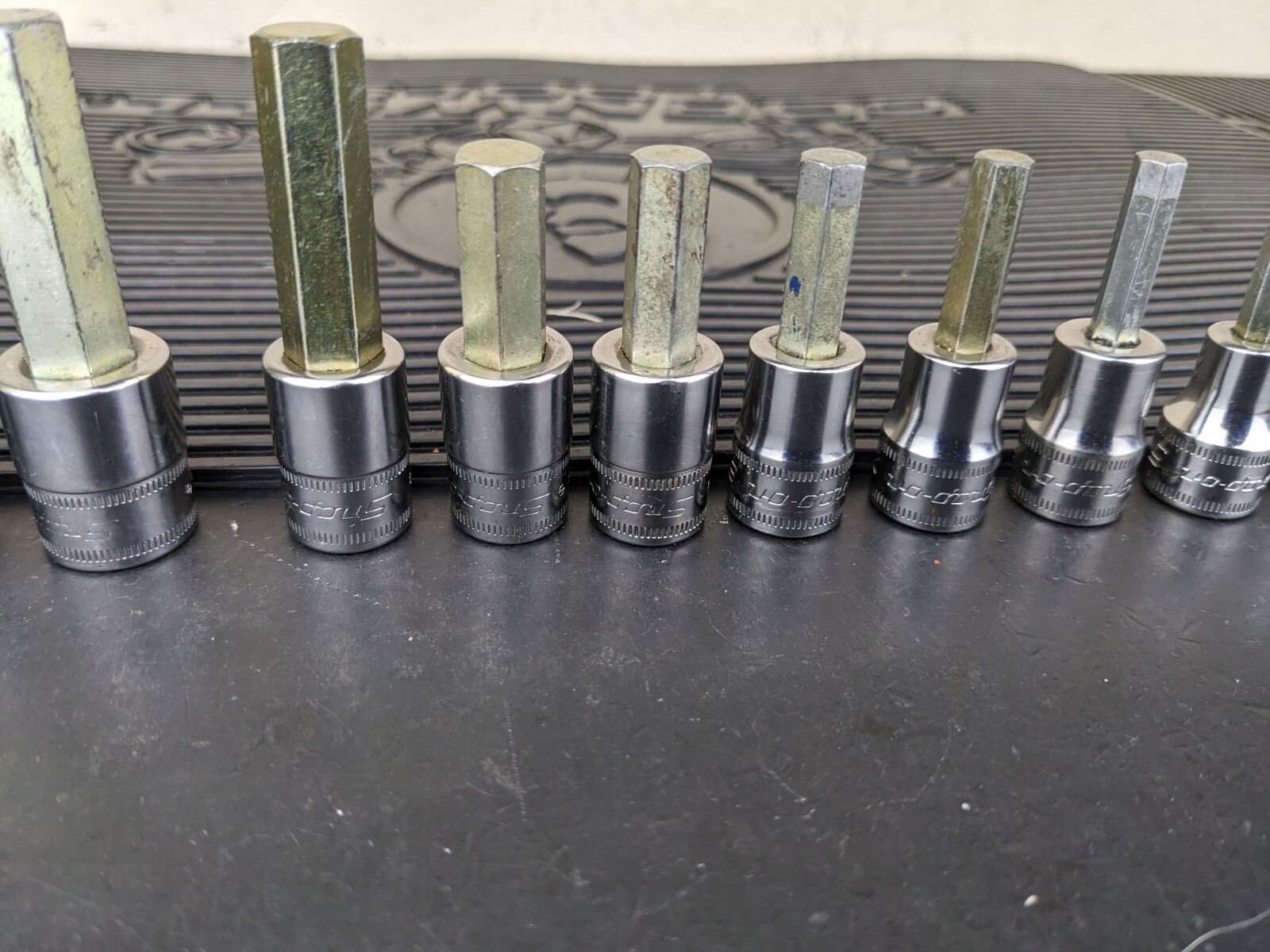 #be218 Snap-On 11pc Metric Hex Allen Socket Set 3/8″ Drive 4mm to 14mm 211EFAMY