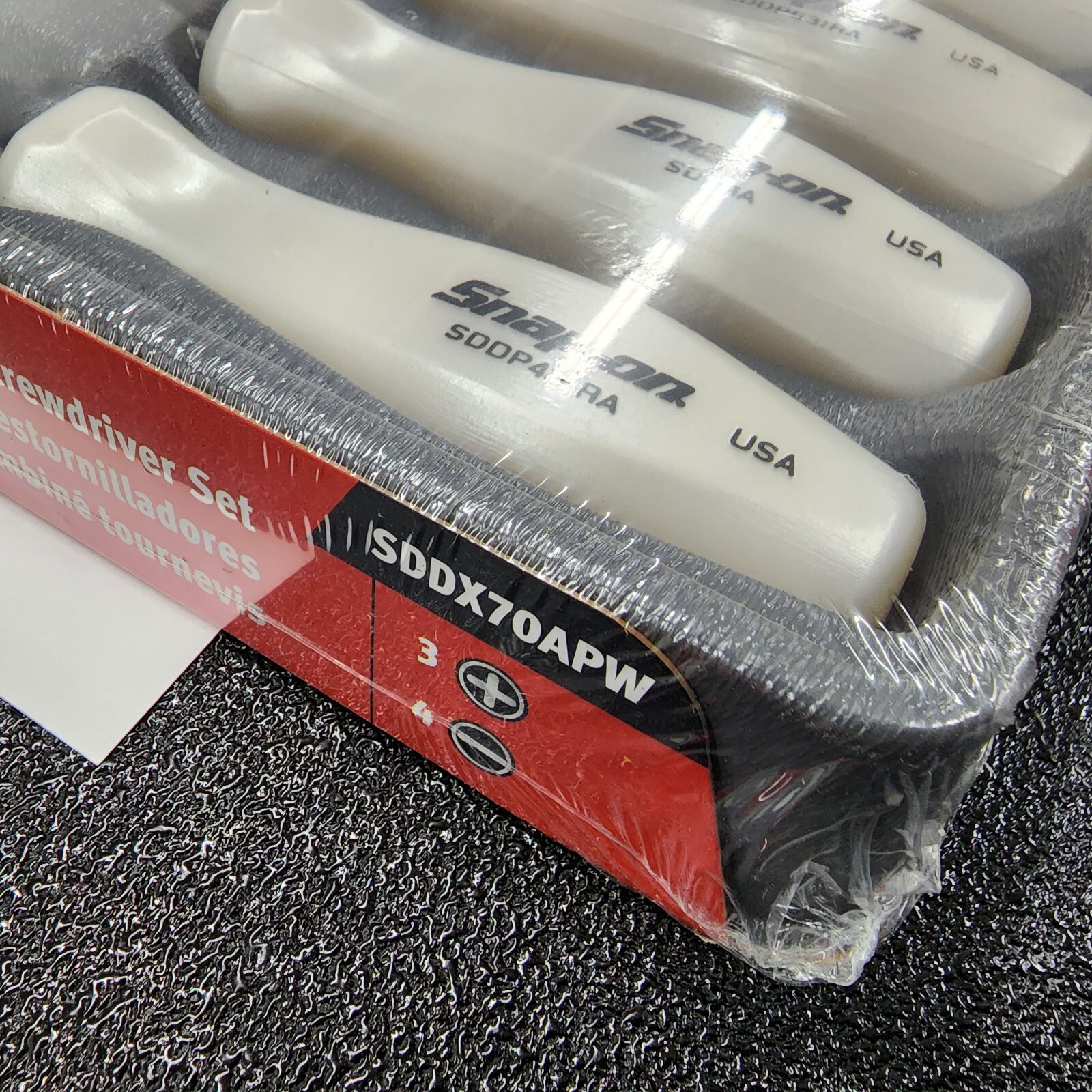 Snap-on Tools USA NEW 7pc PEARL WHITE Combination Screwdriver Set SDDX70A