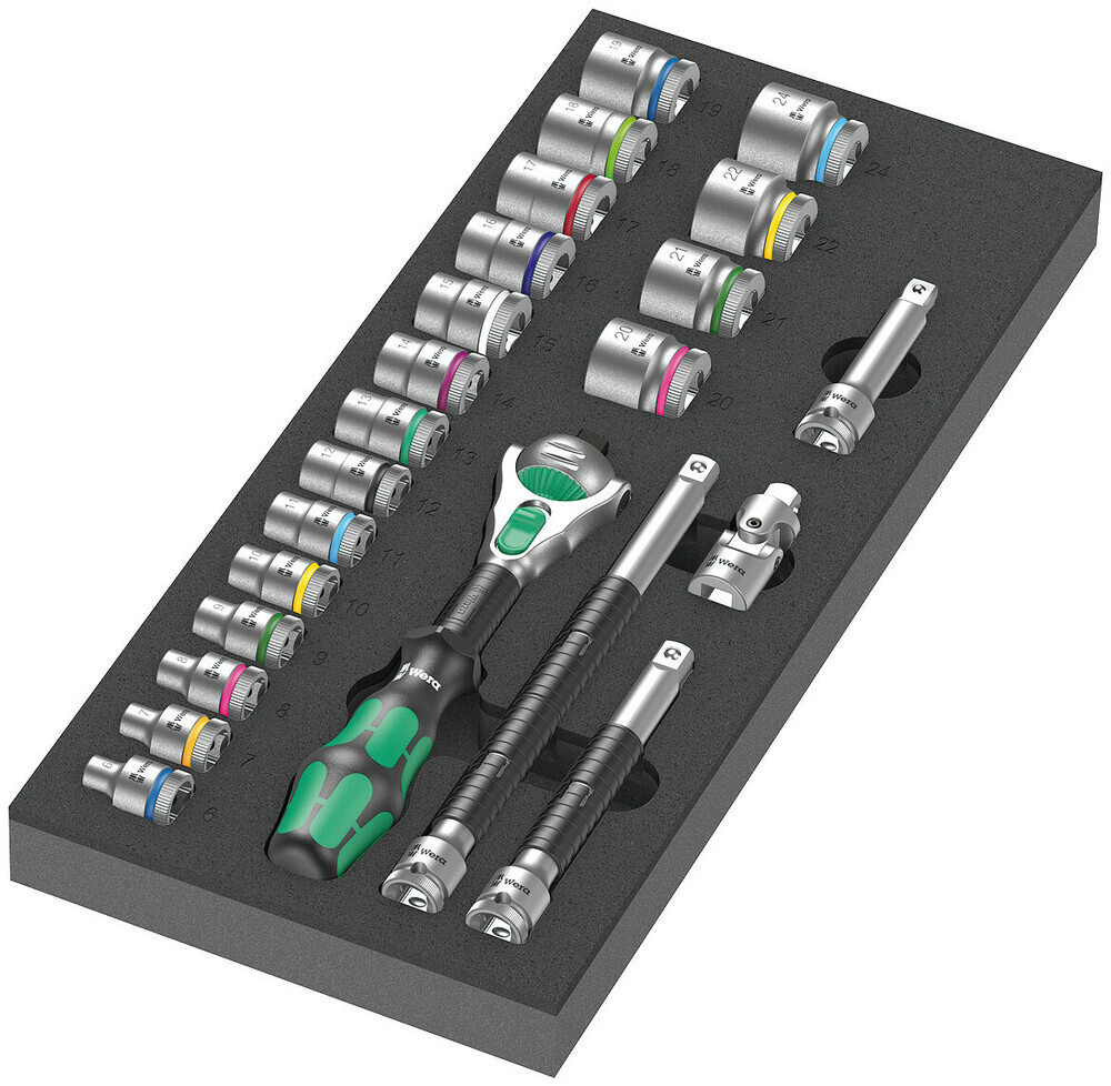 Wera 150111, 9721 Foam insert 8000 B Zyklop 3/8″ ratchet set 1, 23 pieces