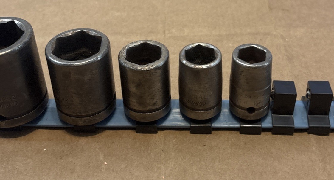 Cornwell Impact Sockets 6 Pieces Mechanics Tools USA 22mm, 27, 24, 18, 16, 14 mm