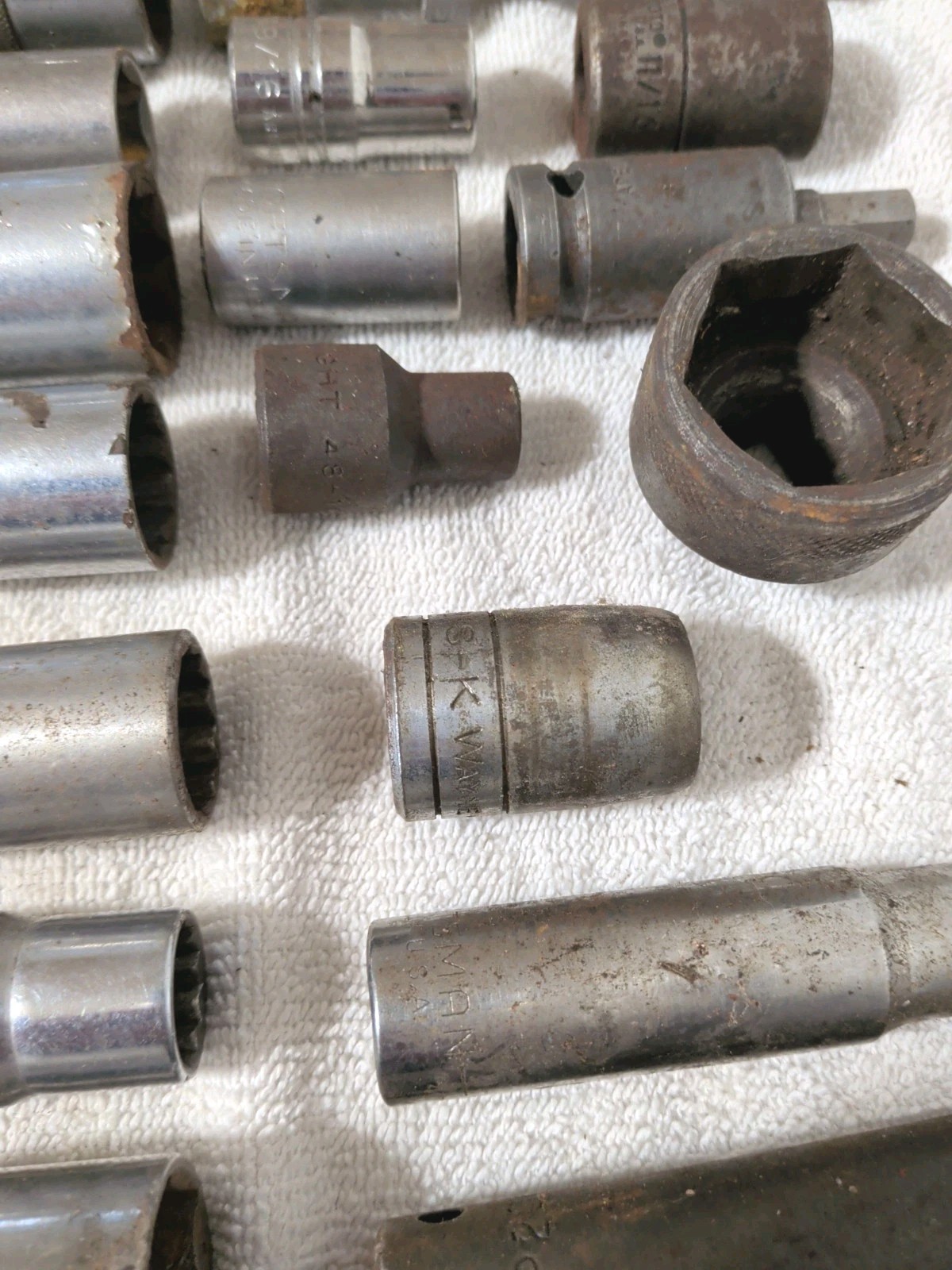 Vintage Sockets USA Made Tools 57 Pcs 1/2″ Drive Mac, Craftsman, Proto, Etc.