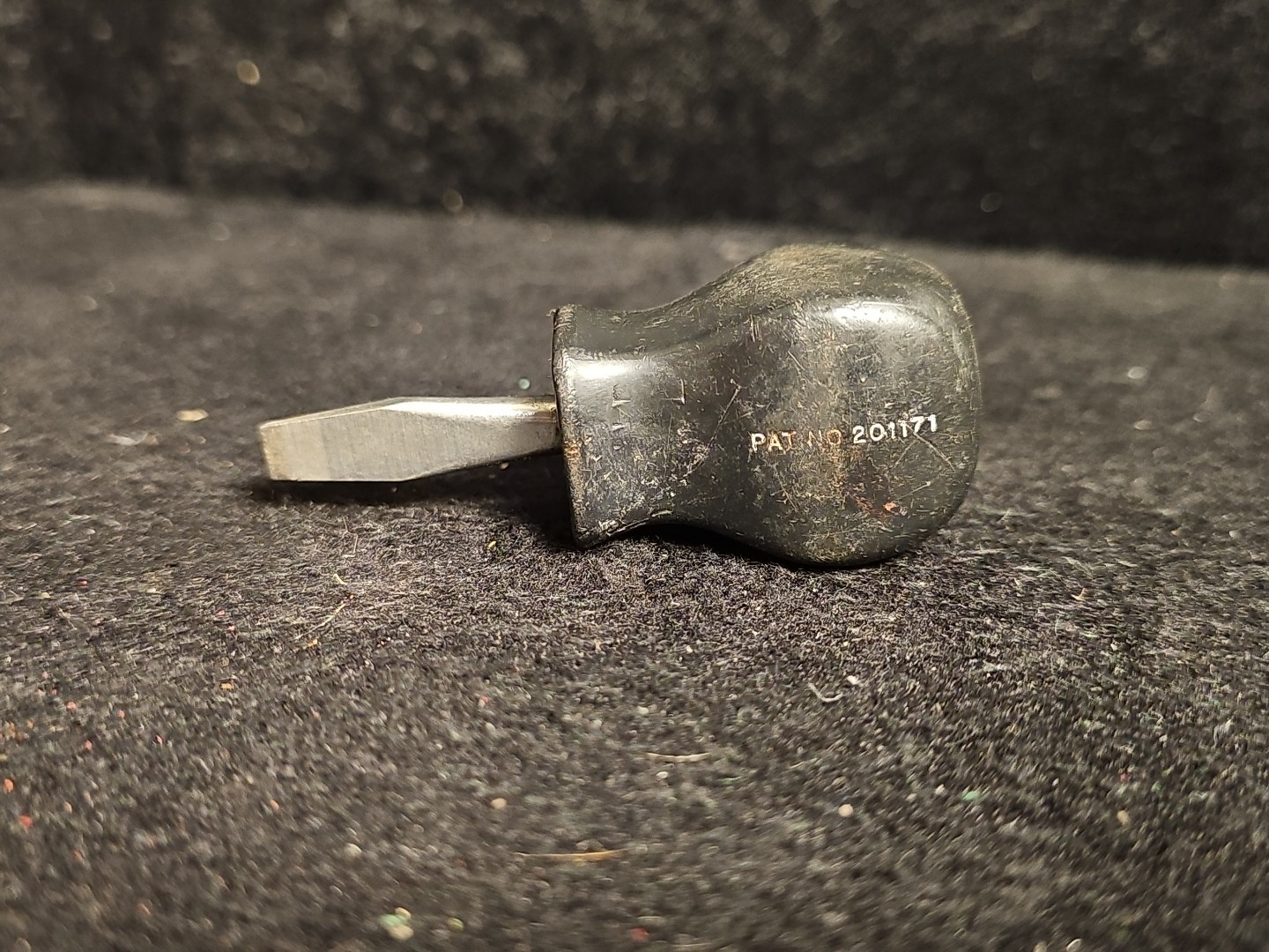 Snap-On Flat Head Stubby Hard Black Handle Screwdriver SSD1 USA