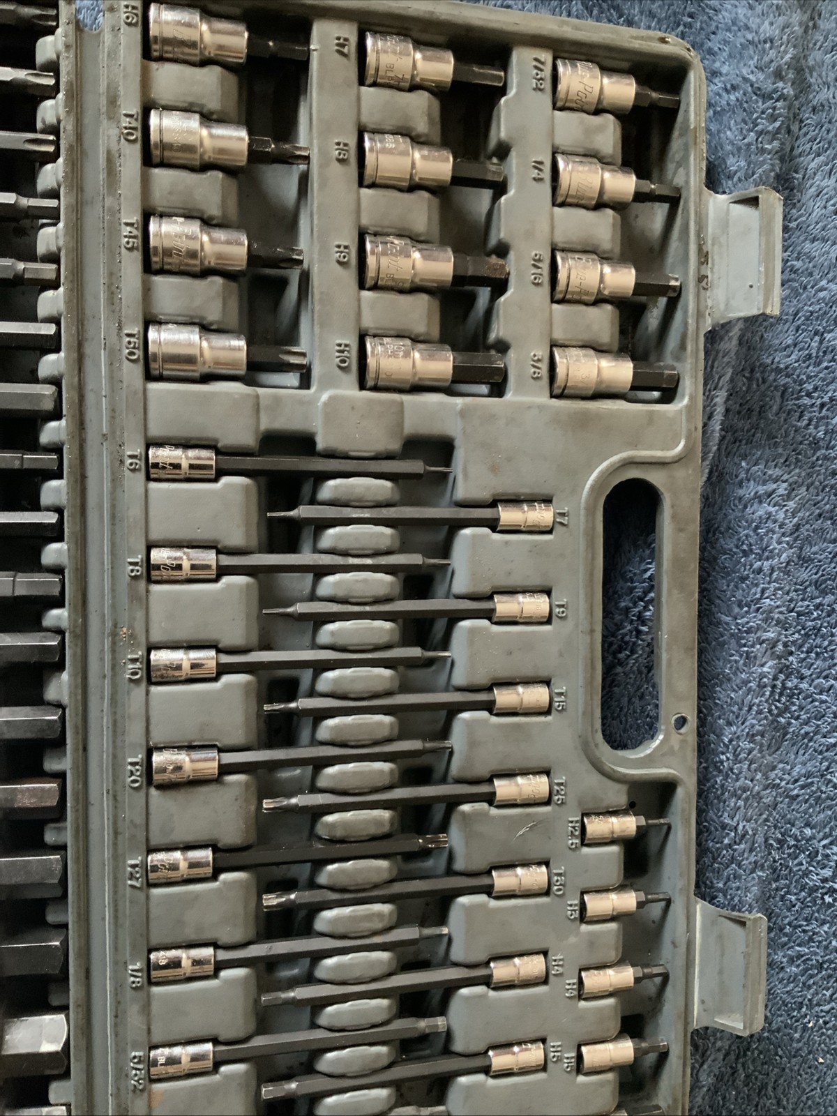 Blue Point 87pc Torx / Hex Bit Socket Set, Blpthc87…..missing 2, And 1 Tip Broke