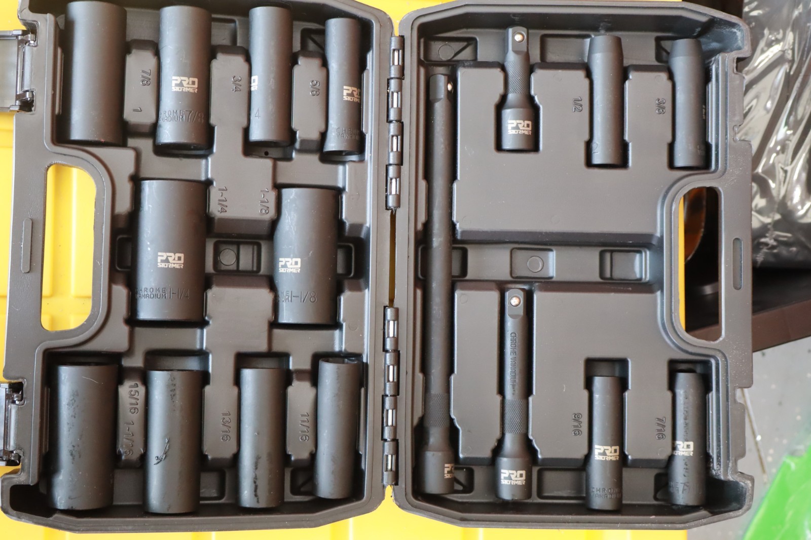 Prostormer 1/2″ Drive SAE Impact Socket Set Chrome Vanadium with Carrying Case