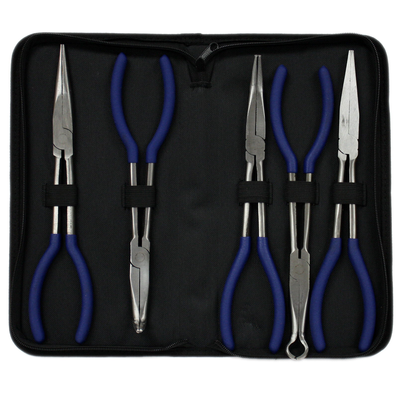 5 PCS 11″ LONG NEEDLE NOSE PLIERS SET LONG REACH TOOL PLIERS