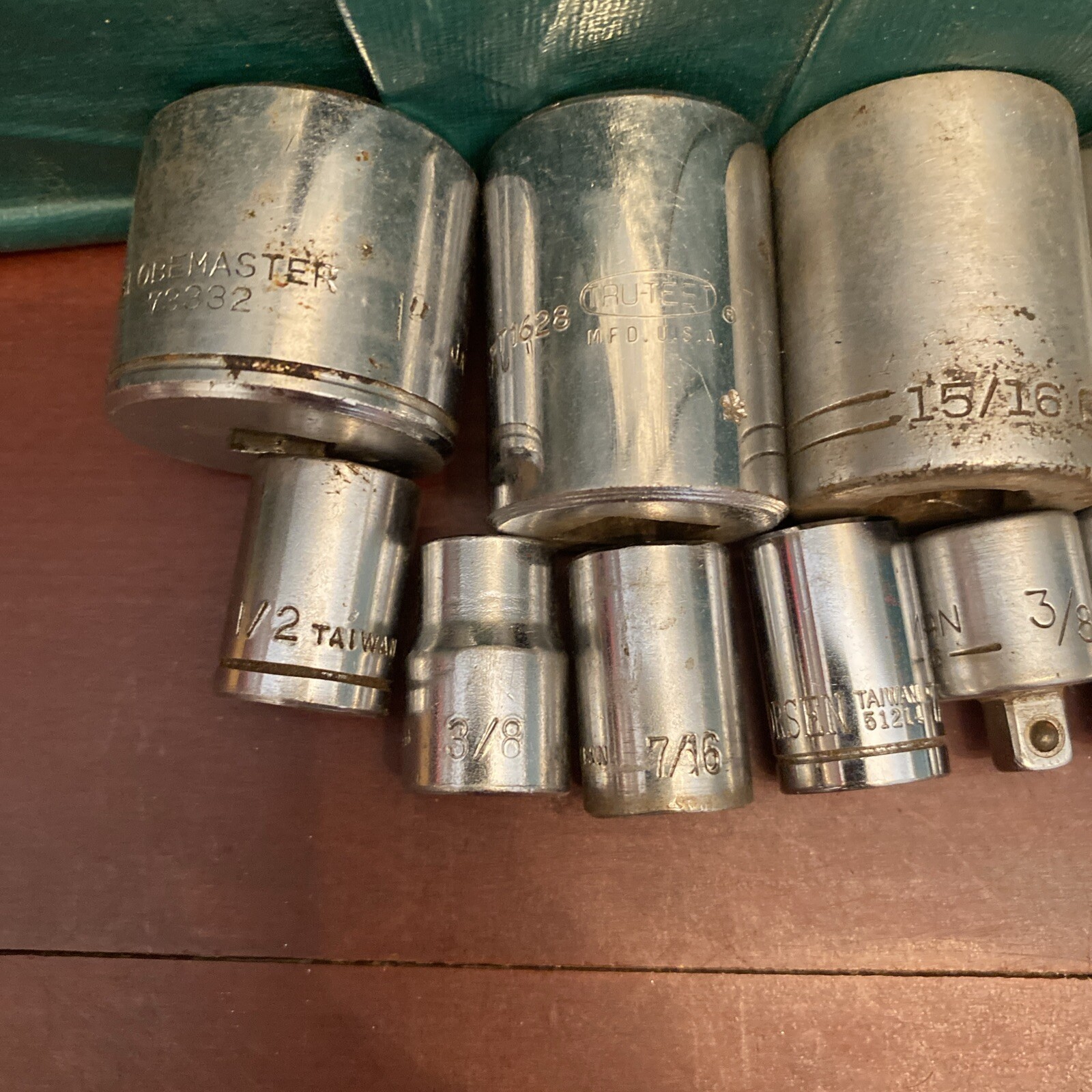 Big Socket Lot Of 64 Assorted Sizes & Brands Metric & SAE Japan Taiwan USA Tools