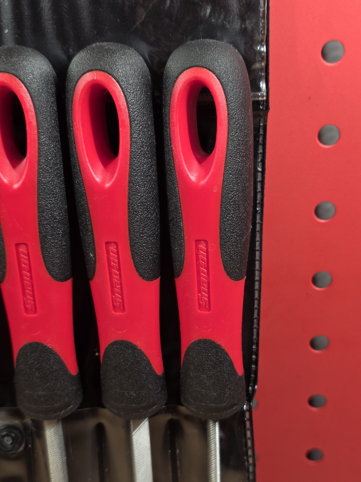 Snap-on Tools NICE SGFMN106 6-Piece Soft Grip Miniature File Set Red Handles