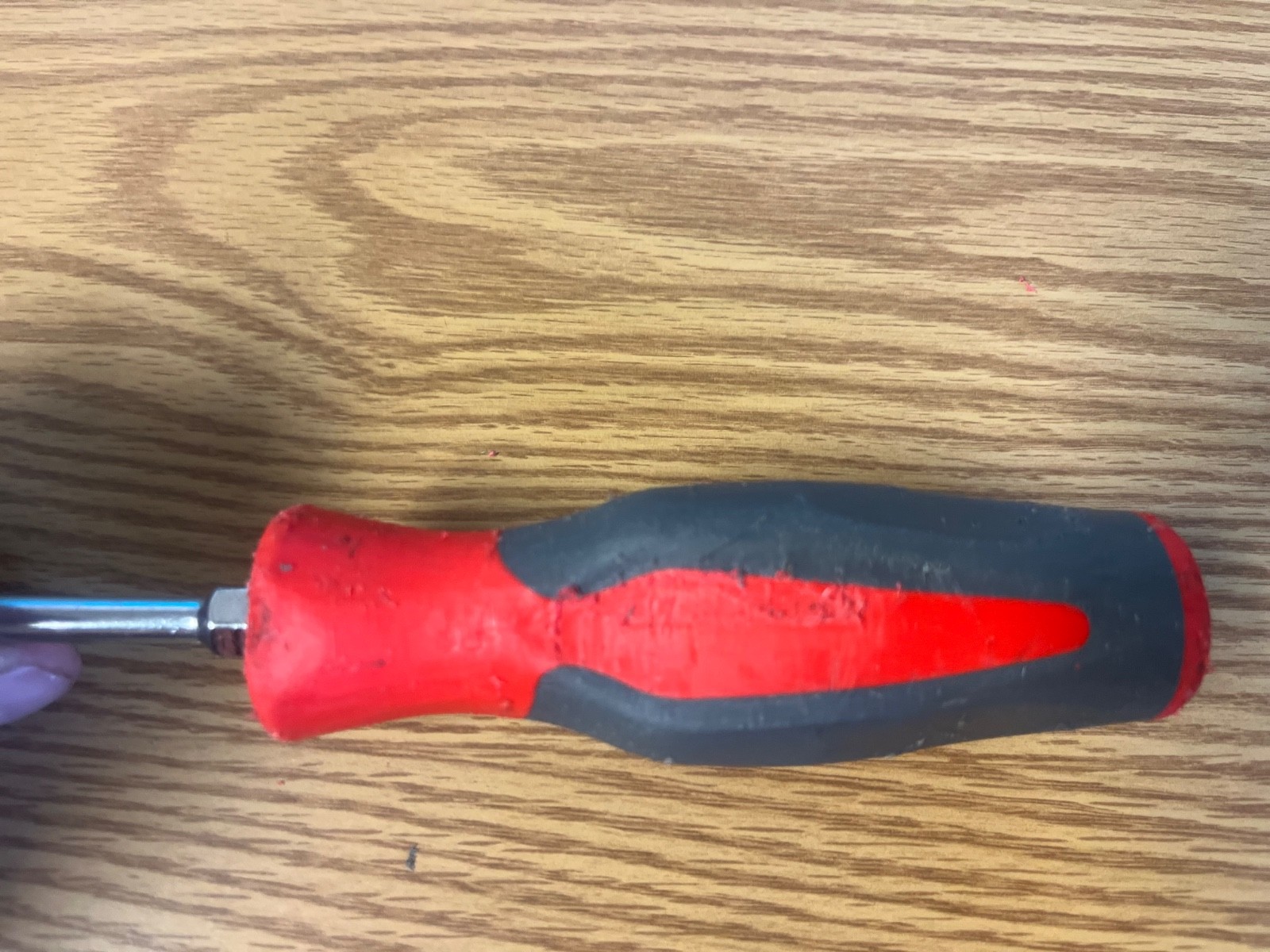 SNAP ON SHD4 -RED/GRAY COMFORT GRIP HANDLE 1/4 FLAT BLADE 8.75″ LONG LOT#45