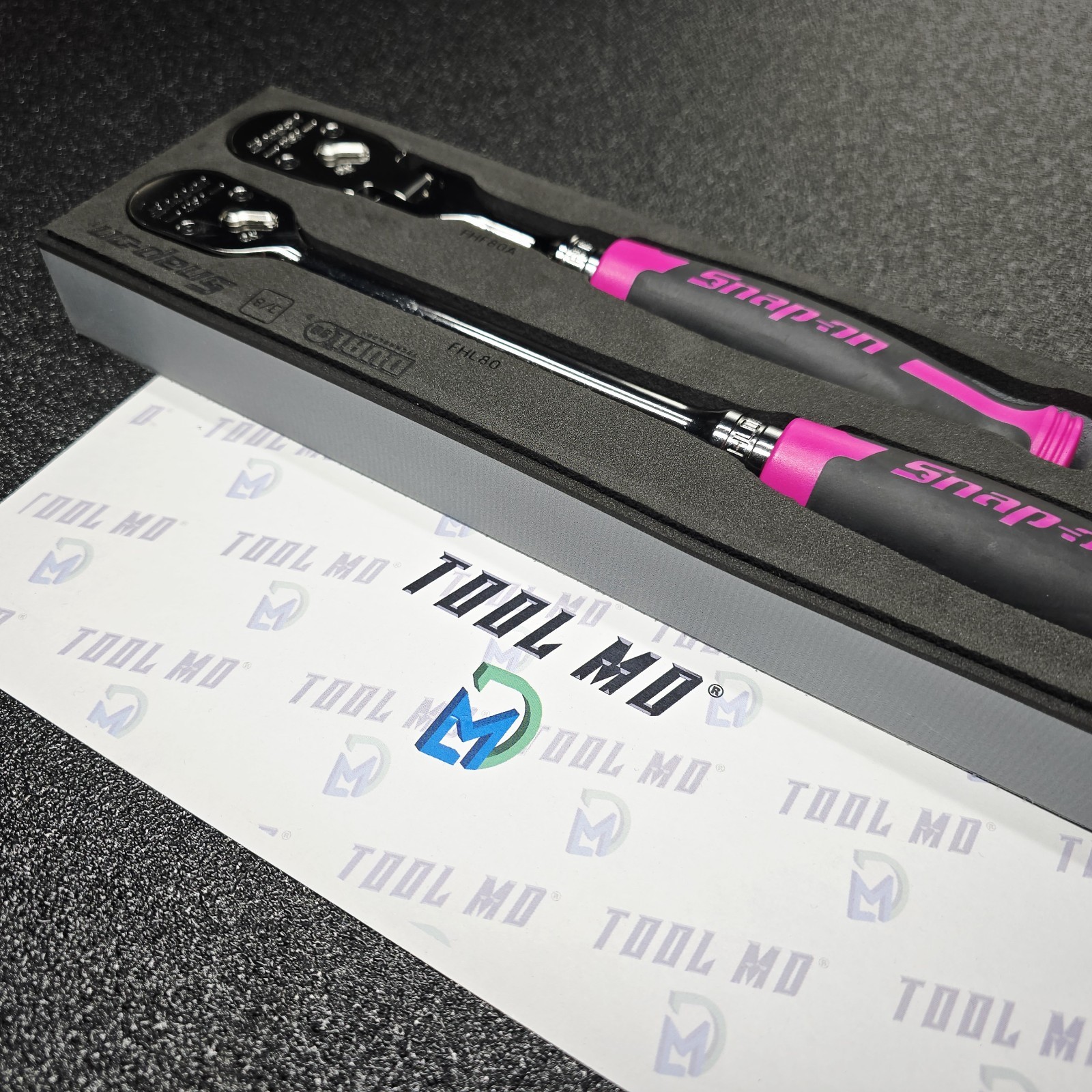 Snap-on Tools USA NEW ELECTRIC PINK 2pc 3/8″ Drive 100 Tooth Cynergy Ratchet Set
