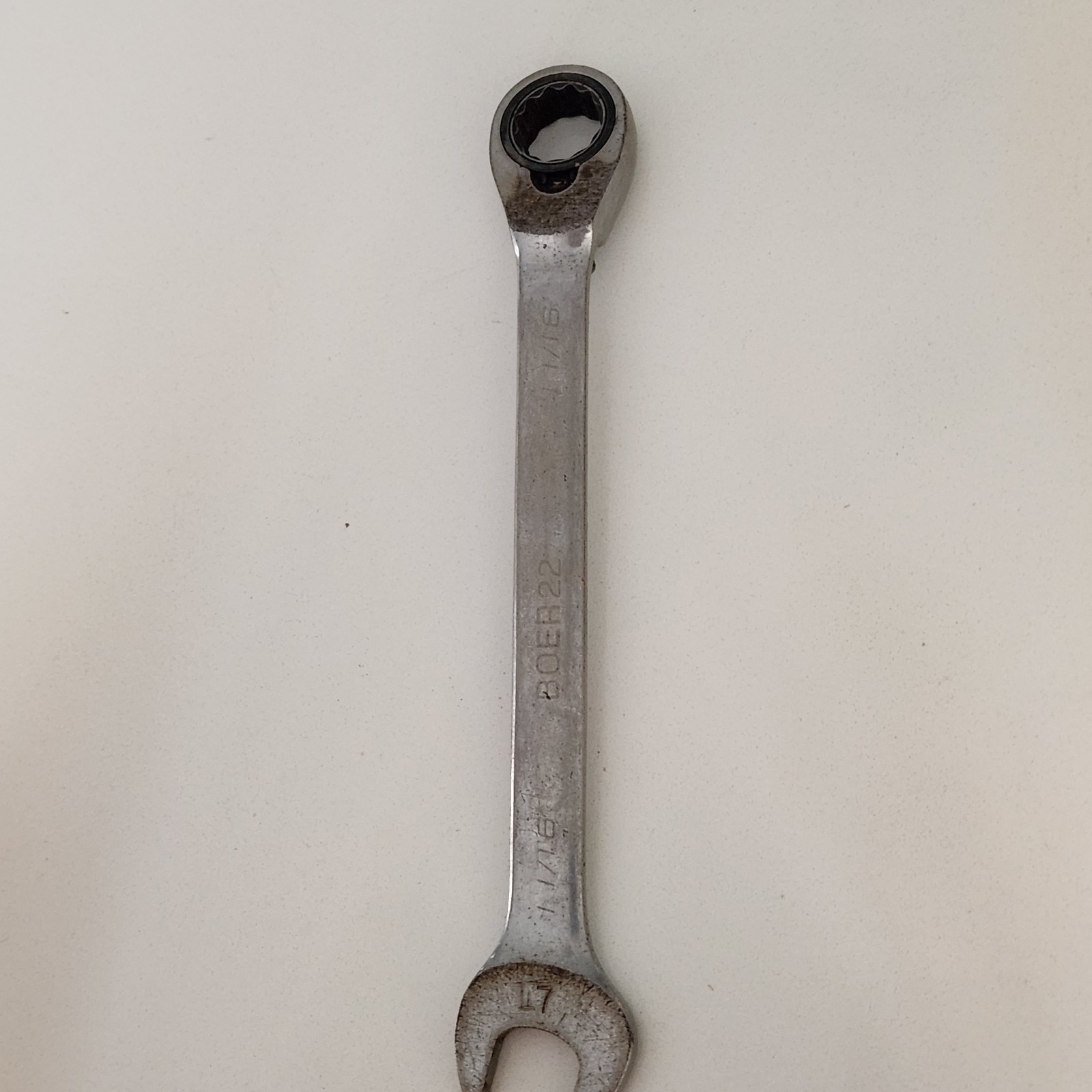 Blue Point BOER22 SAE 11/16 12 Point Reversible Ratcheting Combination Wrench