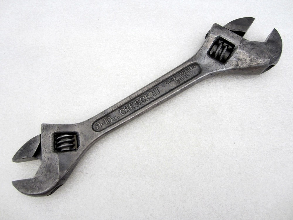 Vintage Crescent 8″ & 10″ Double Adjustable Wrench 8-10 Made in USA