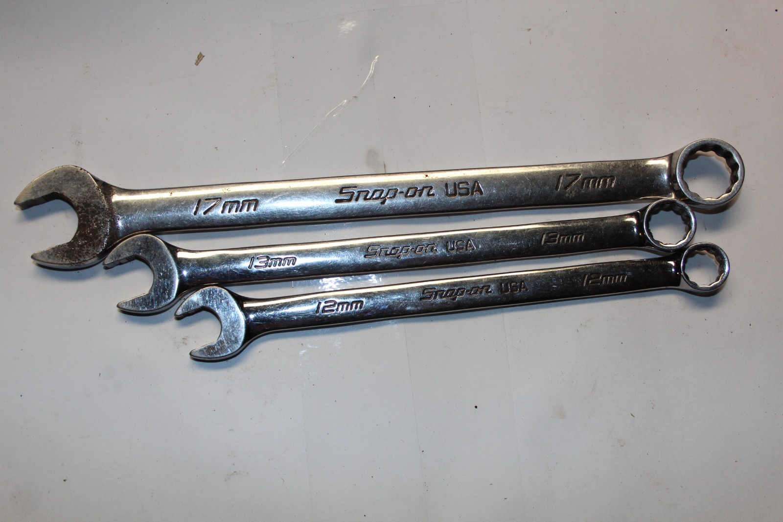 Snap-on SOEXM17 SOEXM13 SOEXM12 Metric Flank Drive Plus Combination Wrench Set
