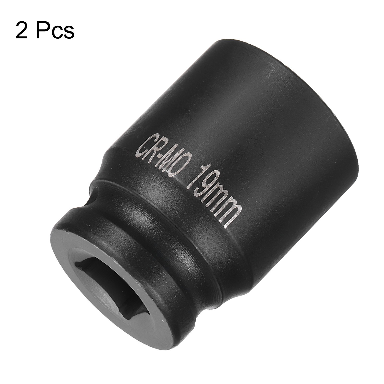 2pcs 4 Point Square Socket 1/2″ Drive 19mm Metric CR-MO Impact Wheel Socket