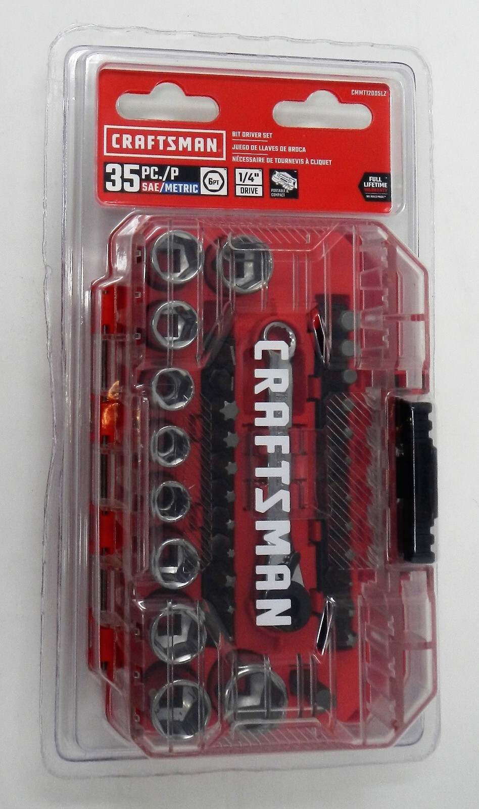 Craftsman CMMT12005LZ Metric Bit Driver Set 35 Pc 1/4″ Drive w/ Portable Case