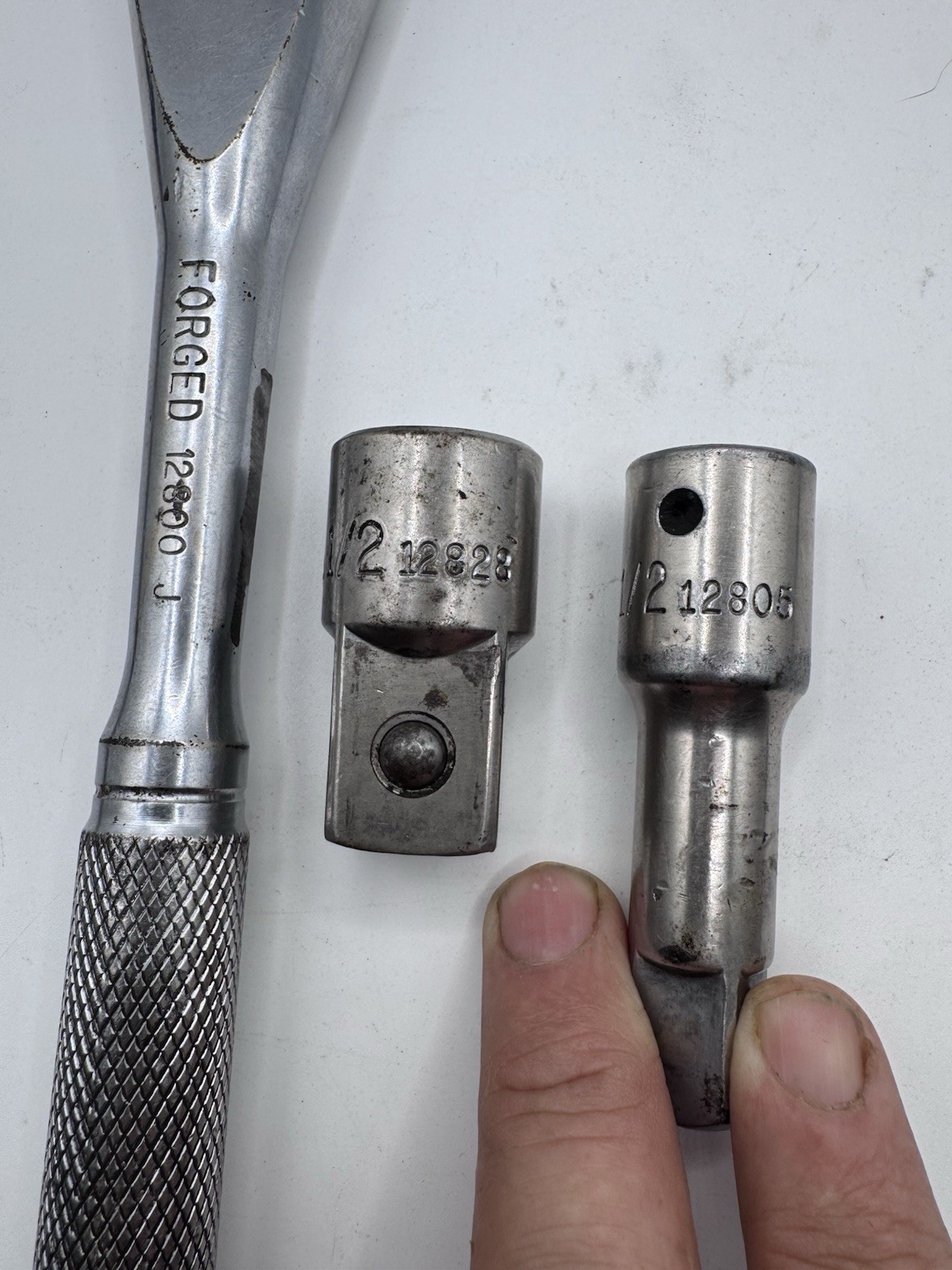 Vintage Allen USA 12800J 1/2” Ratchet 12828 1/2” to 1” Adapter 12805 Extension