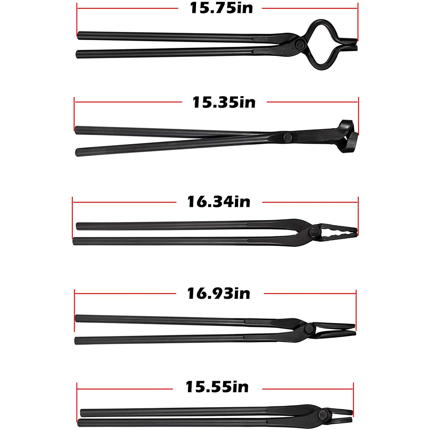 Blacksmith Tongs Tools Set For Anvil, Knife Making Set Vise Anvil Forge Tool