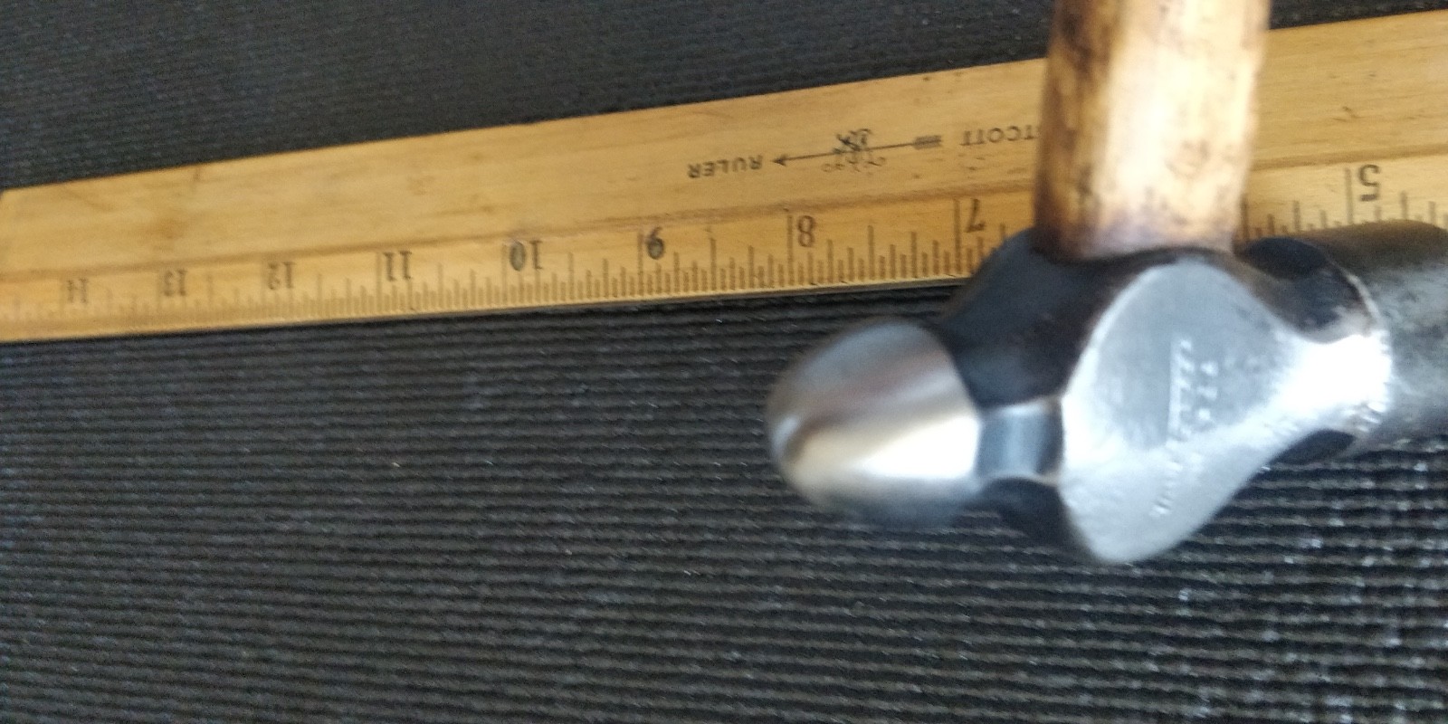 Vintage True Temper No. 1308 Ball Peen Hammer Made In USA